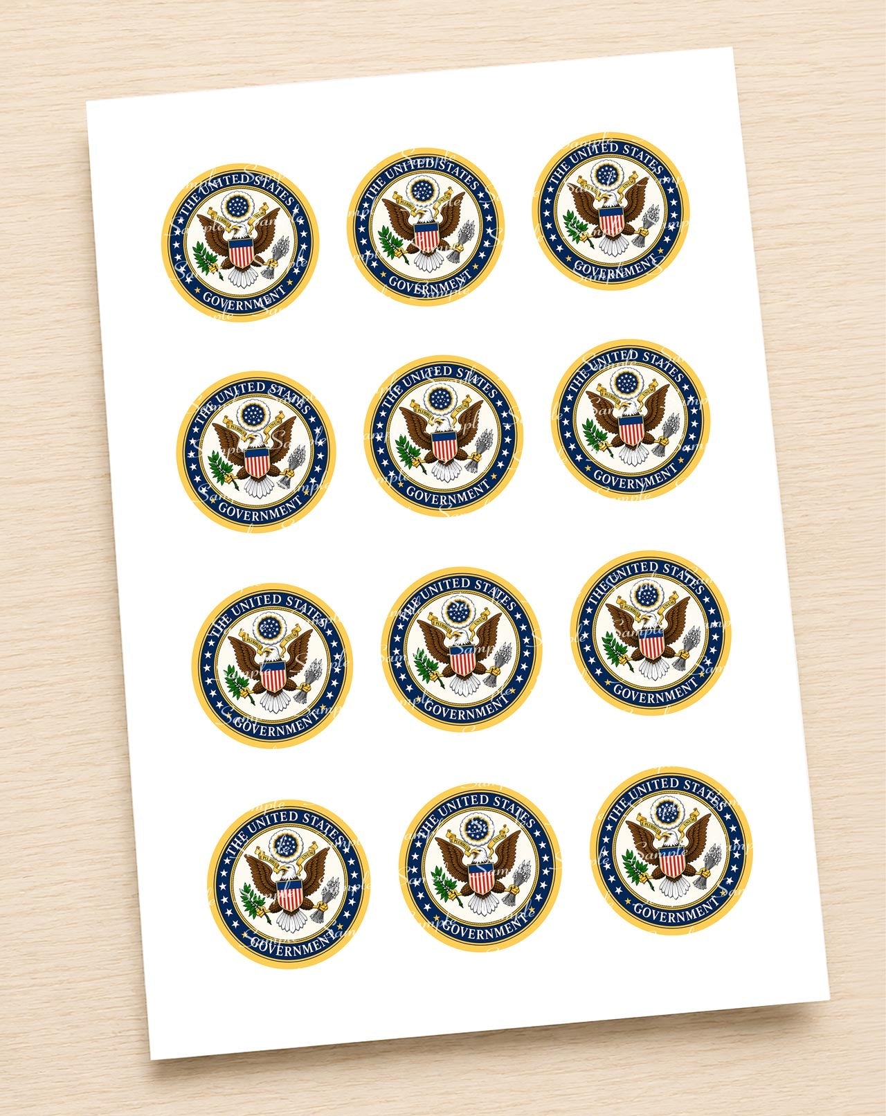 The United States Government Edible Cupcake Toppers Icing Sheet or Wafer Paper