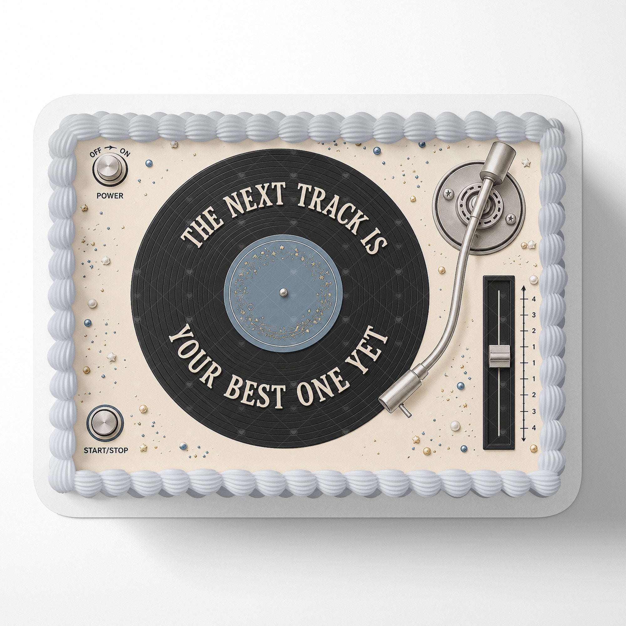 Vinyl Record Music Track Edible Cake Topper