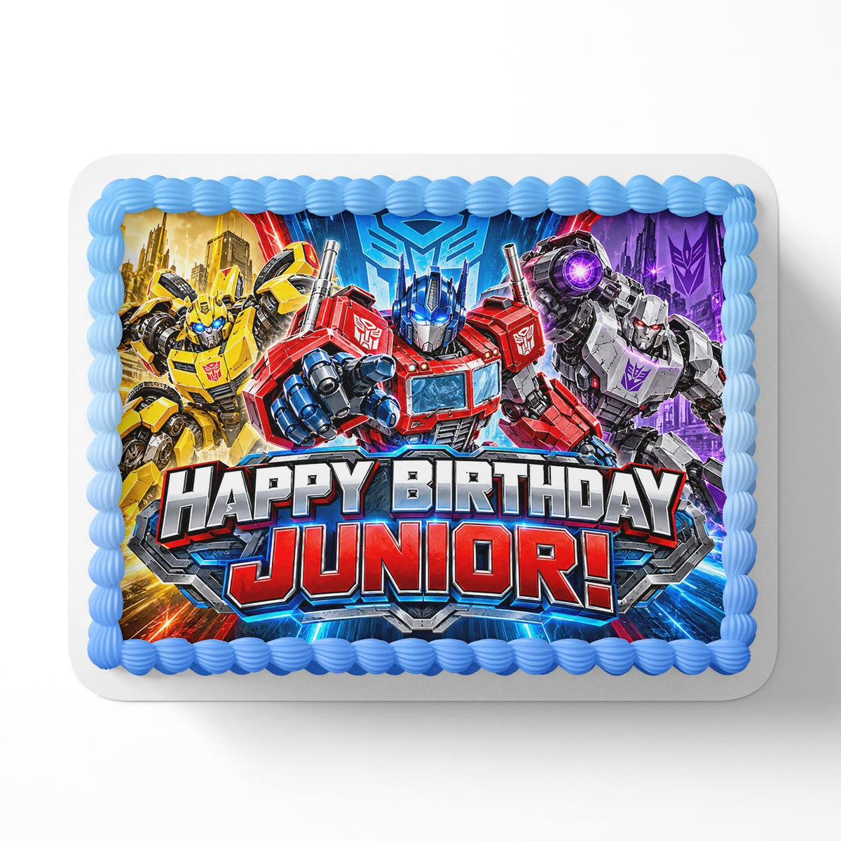 Transformers Auto Bots Edible Cake Topper | Birthday Cake Decoration | Photo Cake Image | Custom Edible Cake Topper
