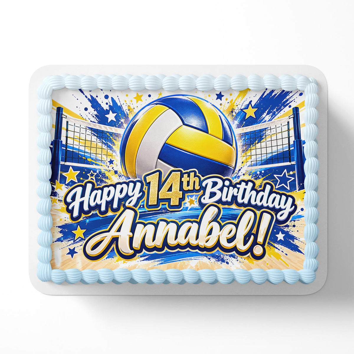 Volleyball Edible Cake Topper Birthday Cake Decoration Photo Cake Image Custom Edible Cake Topper