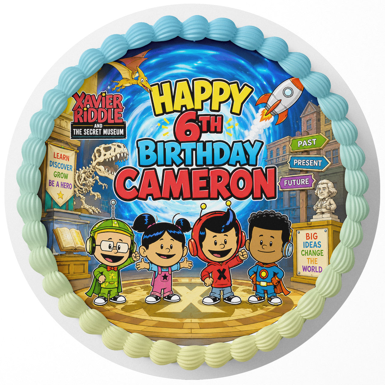 Xavier Riddle and the Secret Museum Custom Edible Cake Image Topper Decoration Icing Sheet