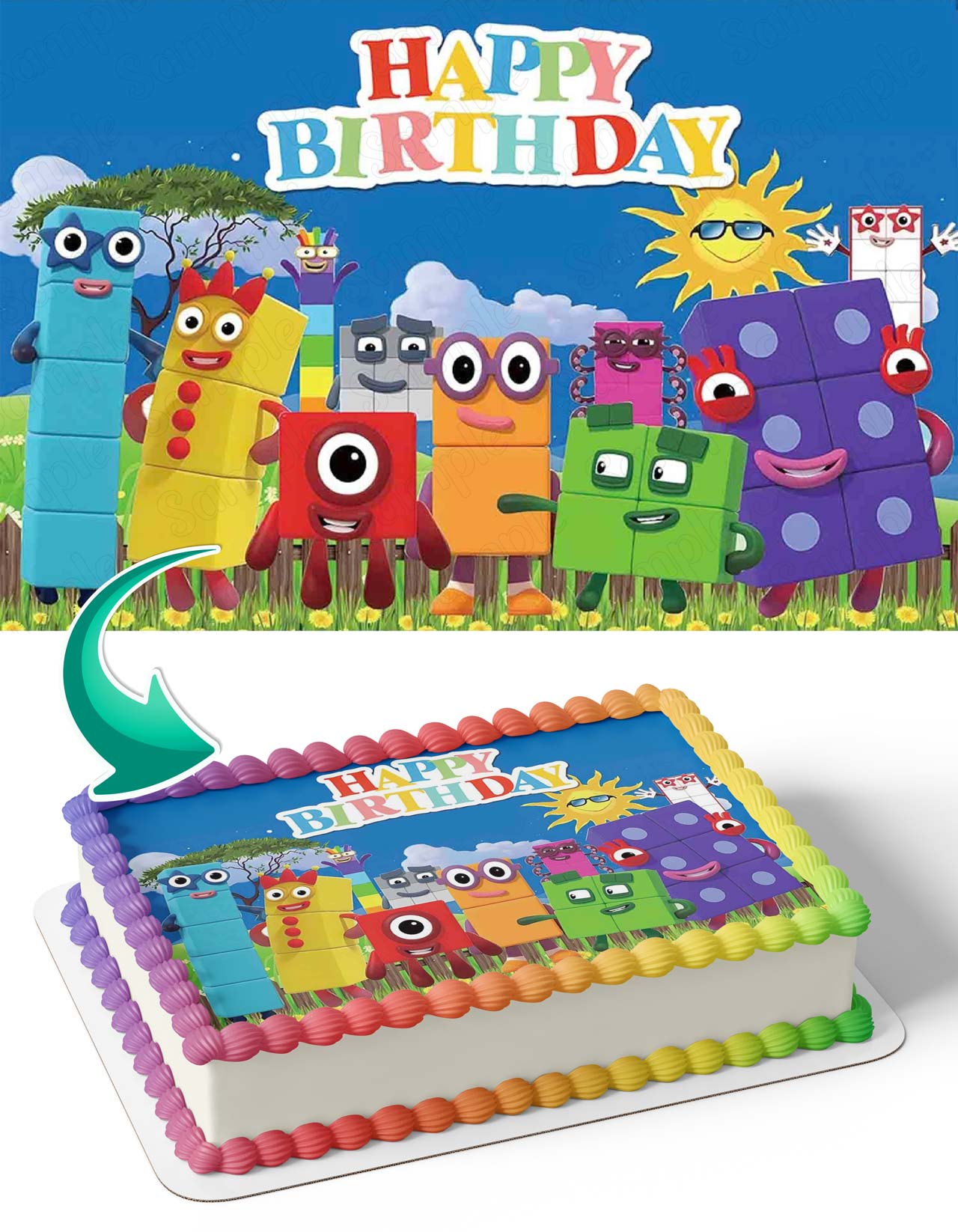 Numberblocks BB Edible Cake Topper