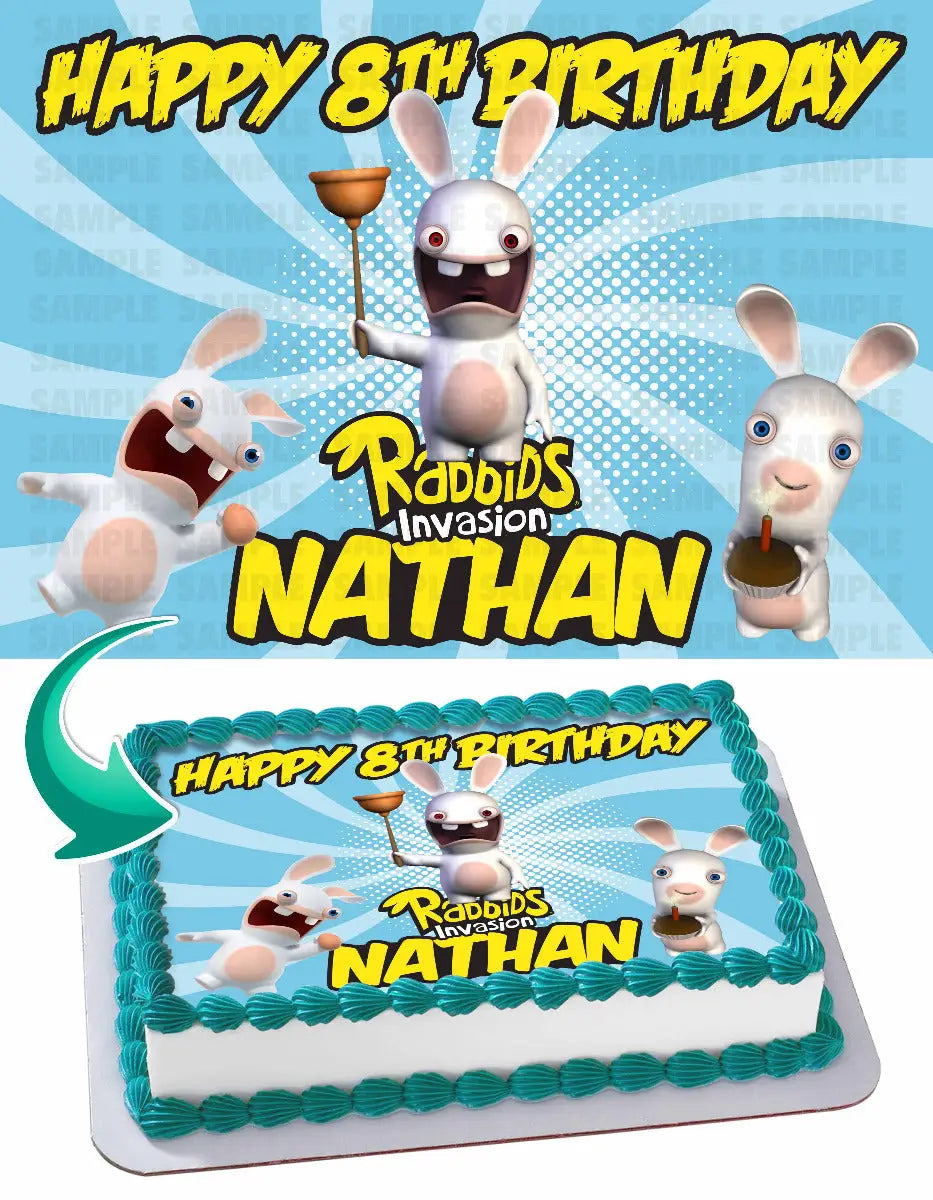 Rabbids Invasion Edible Cake Topper