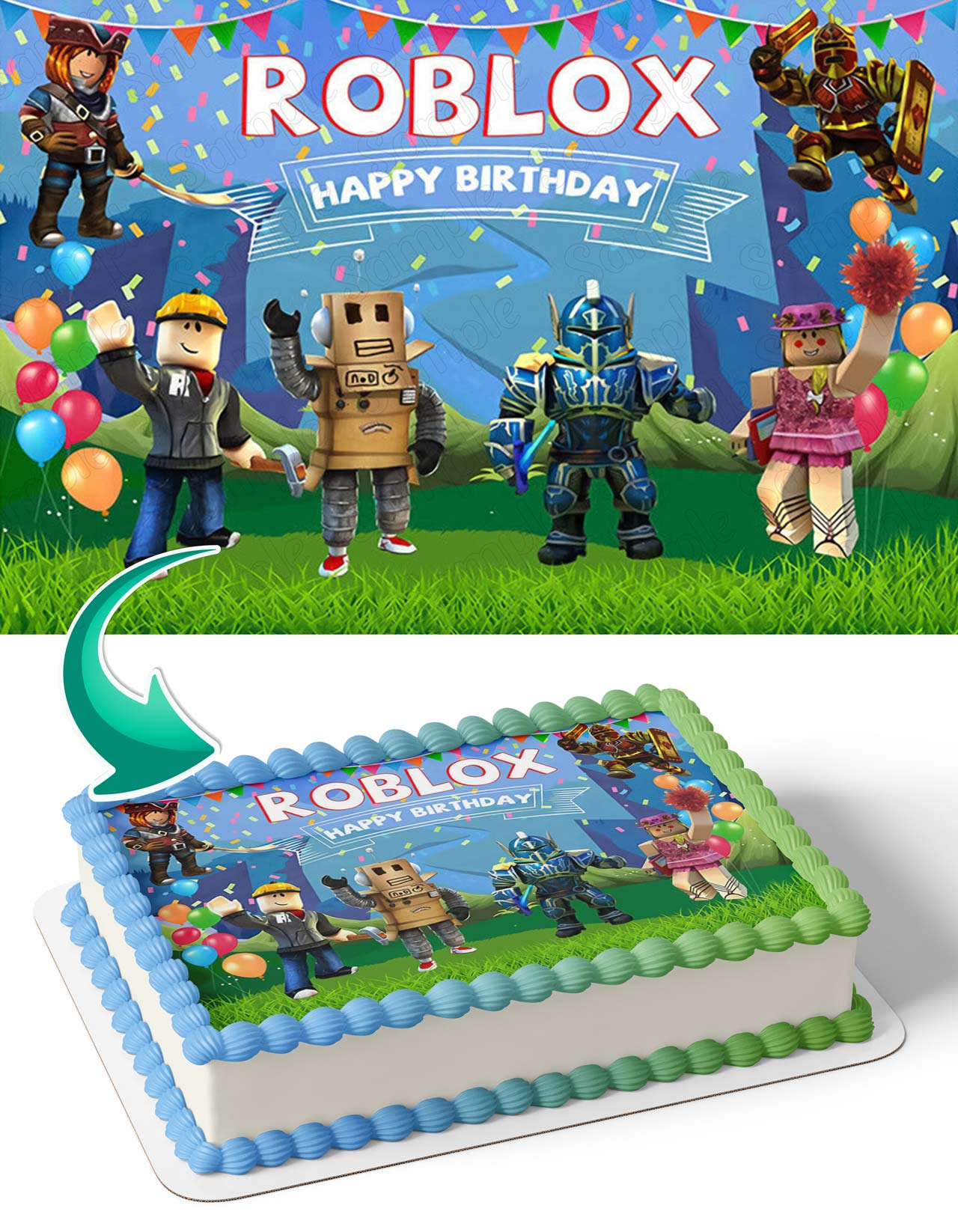 Roblox Game GB Edible Cake Topper