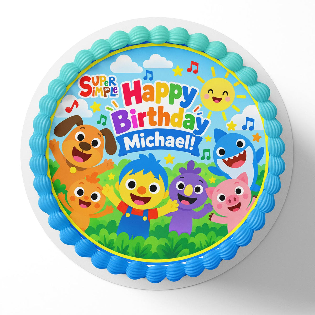 Super Simple Songs Edible Cake Topper | Birthday Cake Decoration | Photo Cake Image | Custom Edible Cake Topper