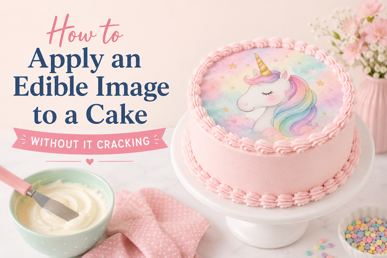 How to Apply an Edible Image to a Cake Without It Cracking