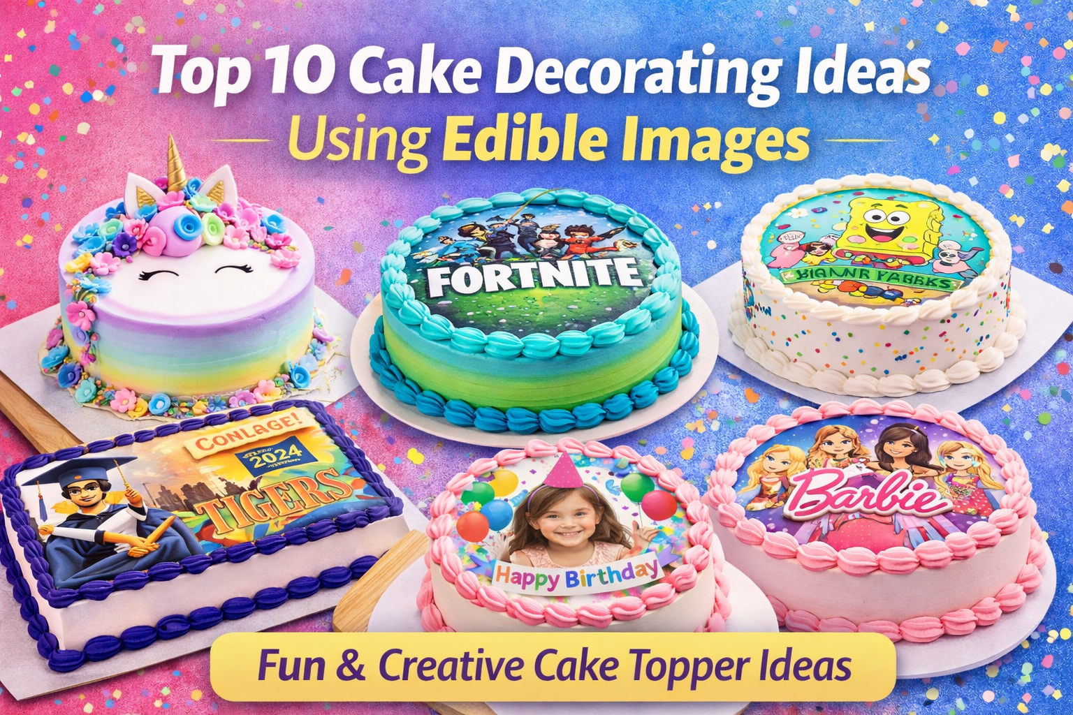 Top 10 Cake Decorating Ideas Using Edible Images