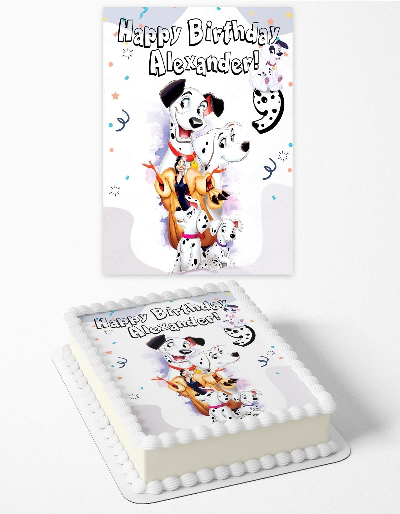 101 Dalmatians Dogs Cute Edible Cake Topper