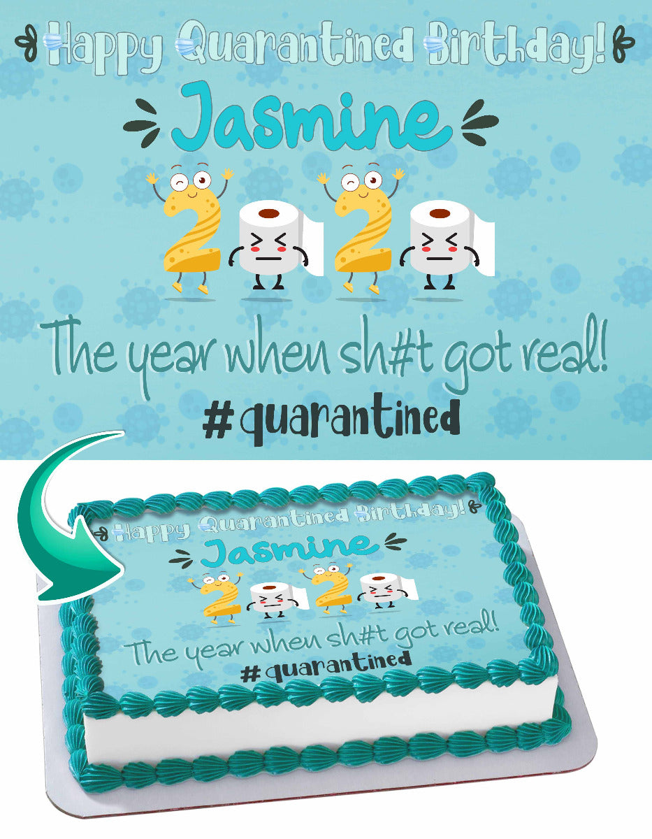 Toilet Paper Coronavirus Edible Cake Topper