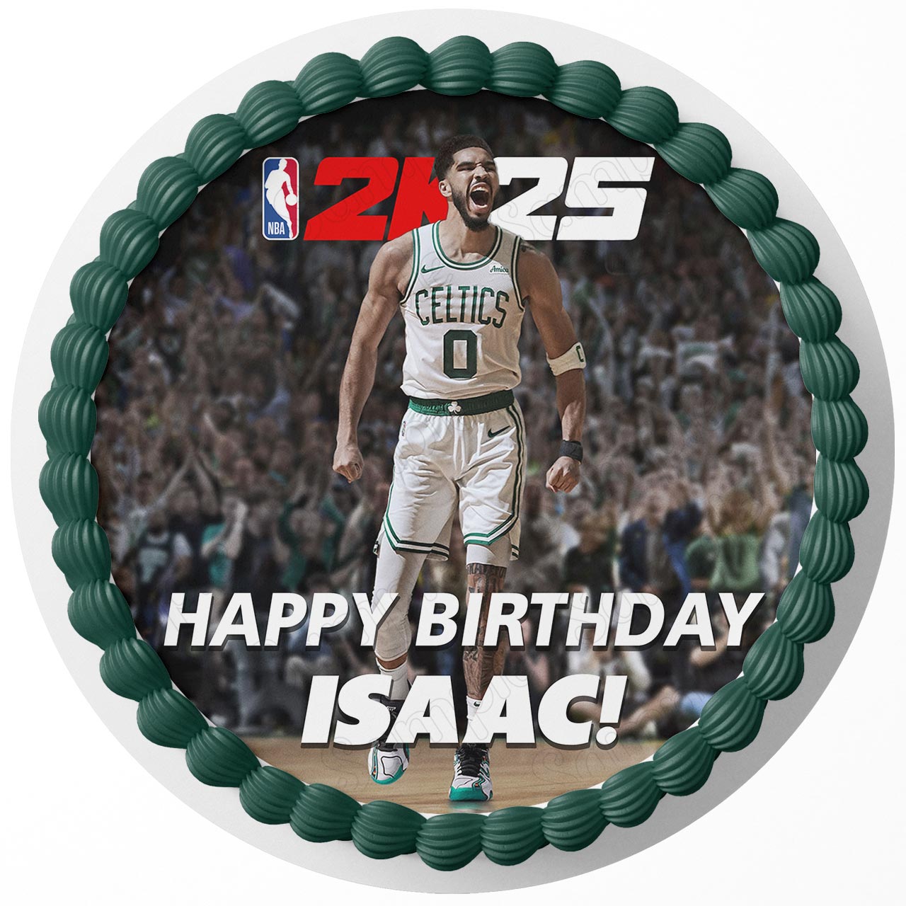 2K25 Basketball Jayson Tatum Round – Icing Sheet Birthday - Personalized Edible Cake Topper | Custom Icing Sheet | Birthday Cake Decoration