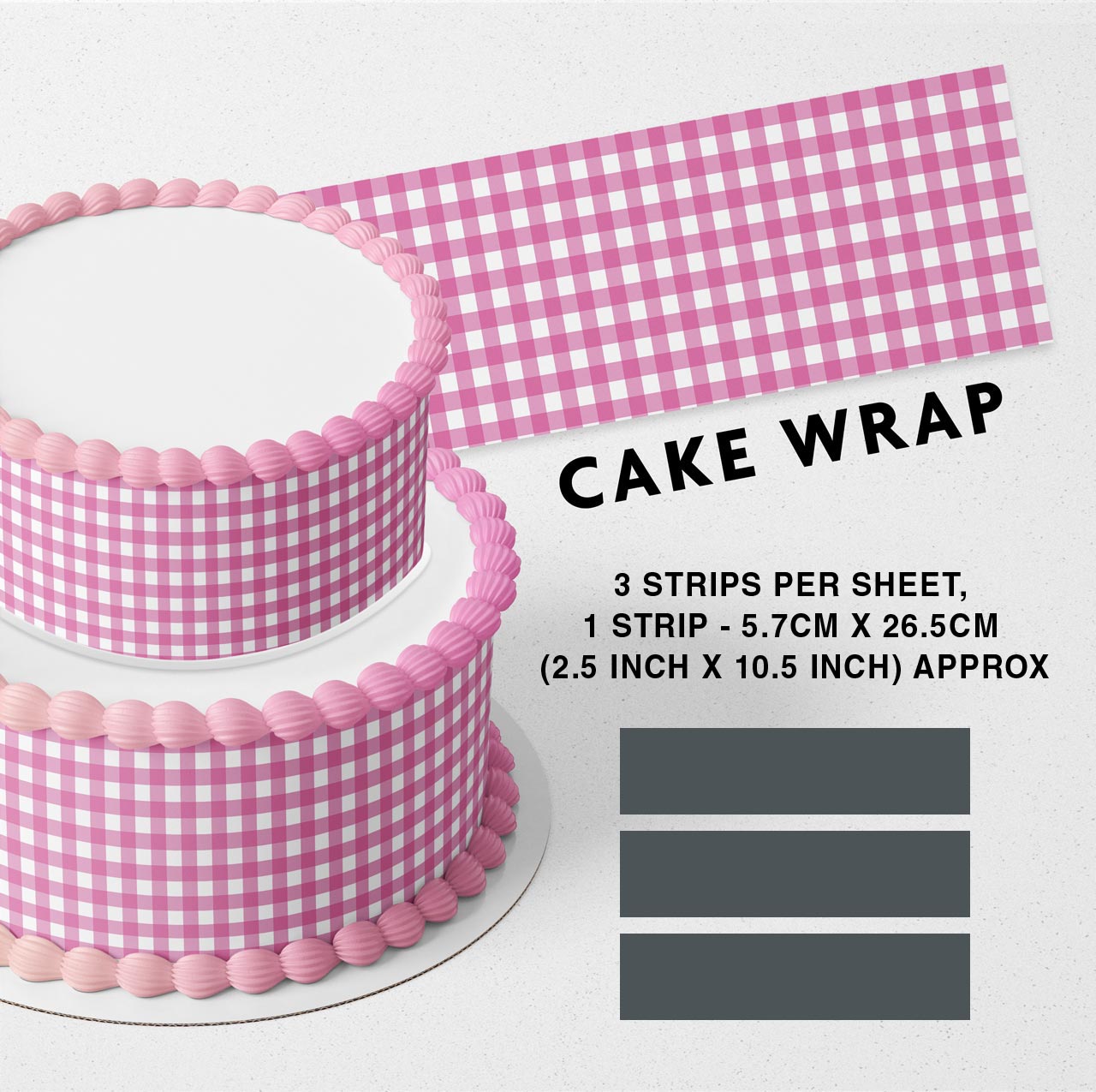 Pink Barbye Princess Strips Edible Icing Printed Cake Wrap Strips Topper Ribbon Border image 0