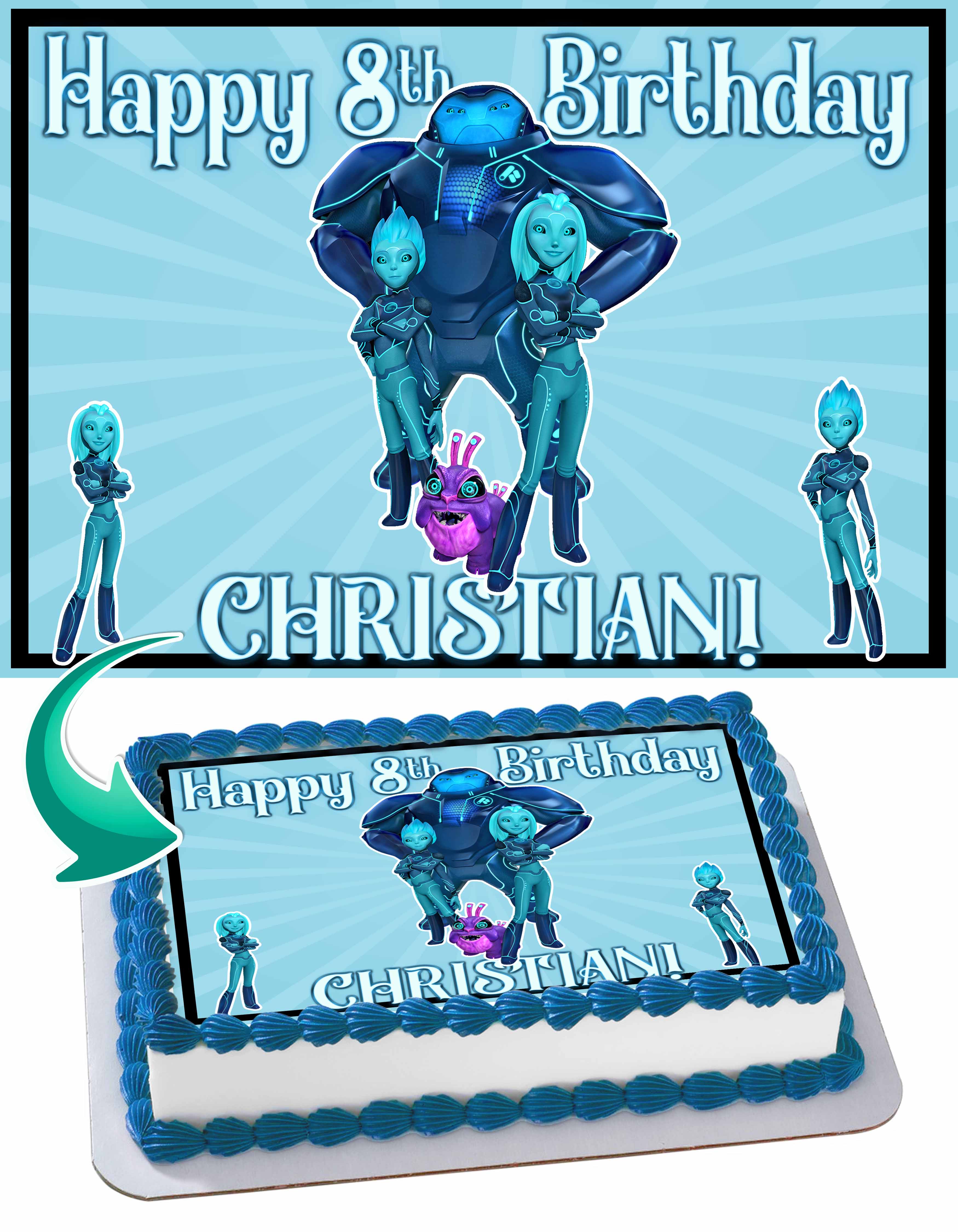 3bellow Edible Cake Topper
