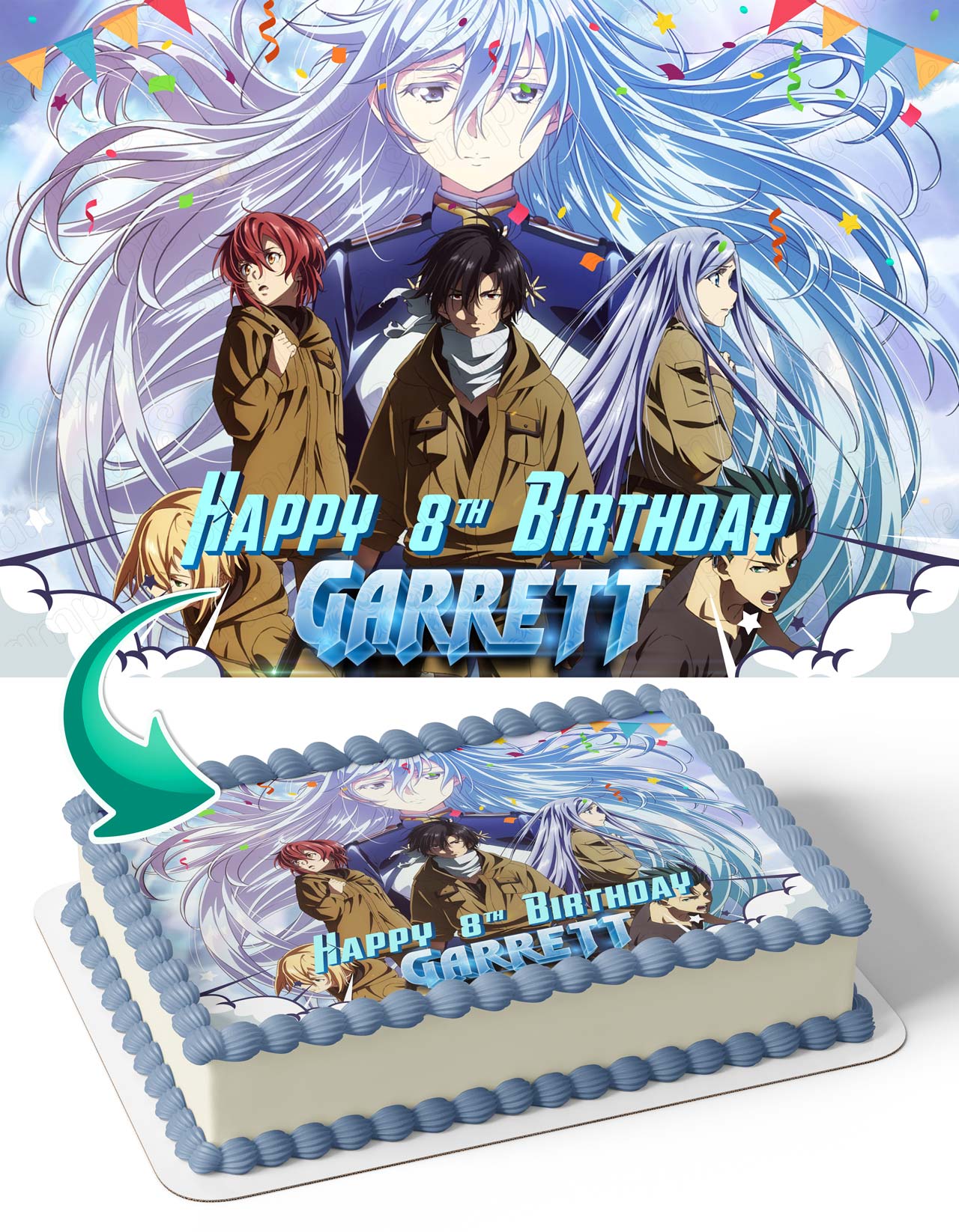 86 Eighty Six Anime Edible Cake Topper