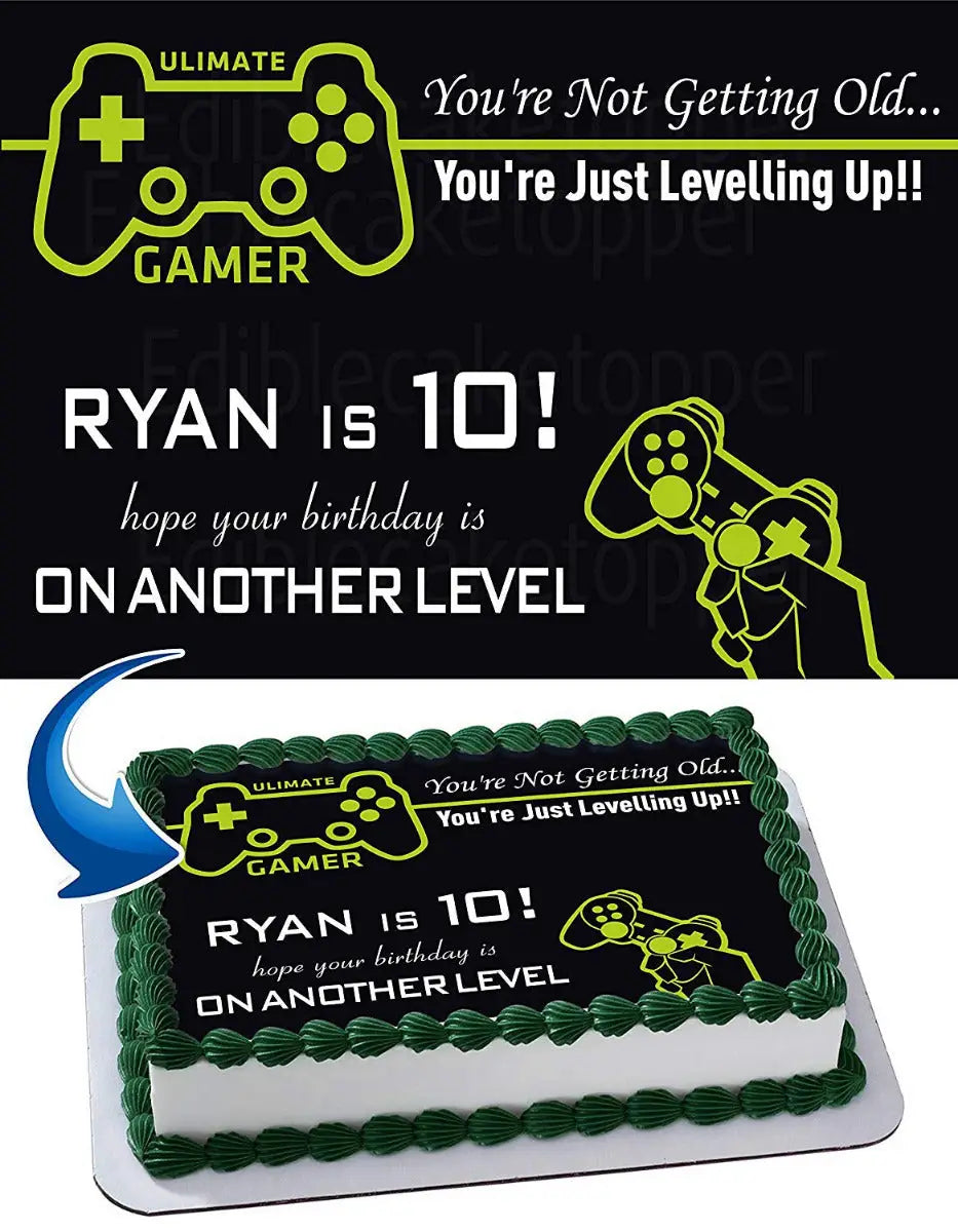 Ultimate Gamer Edible Cake Topper