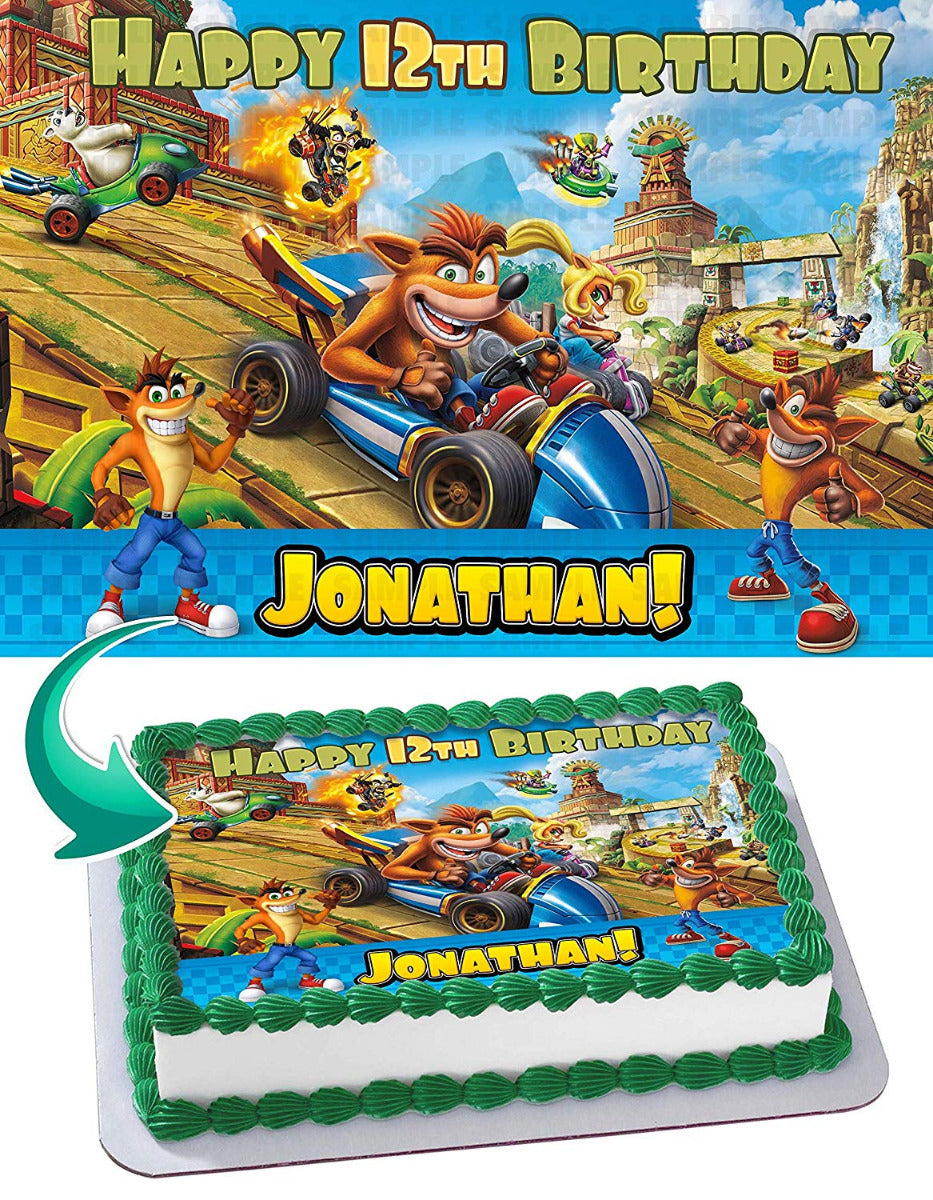 Crash Team Racing NitroFueled Edible Cake Topper