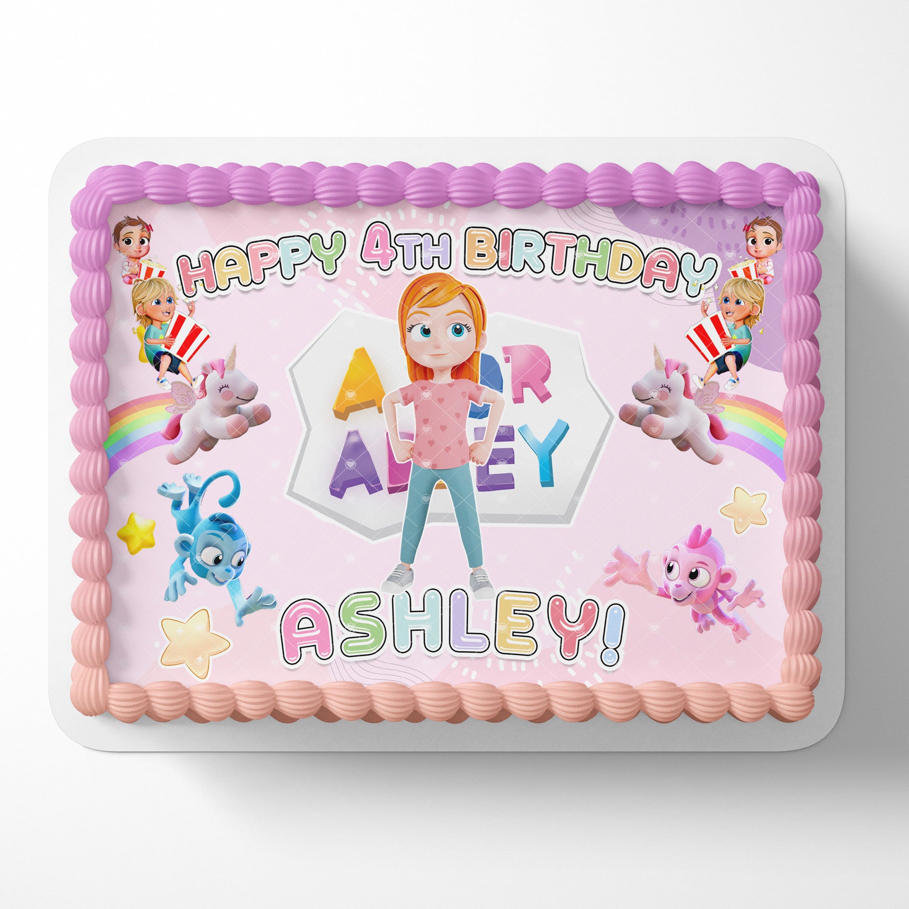 A For Adley Edible Cake Topper