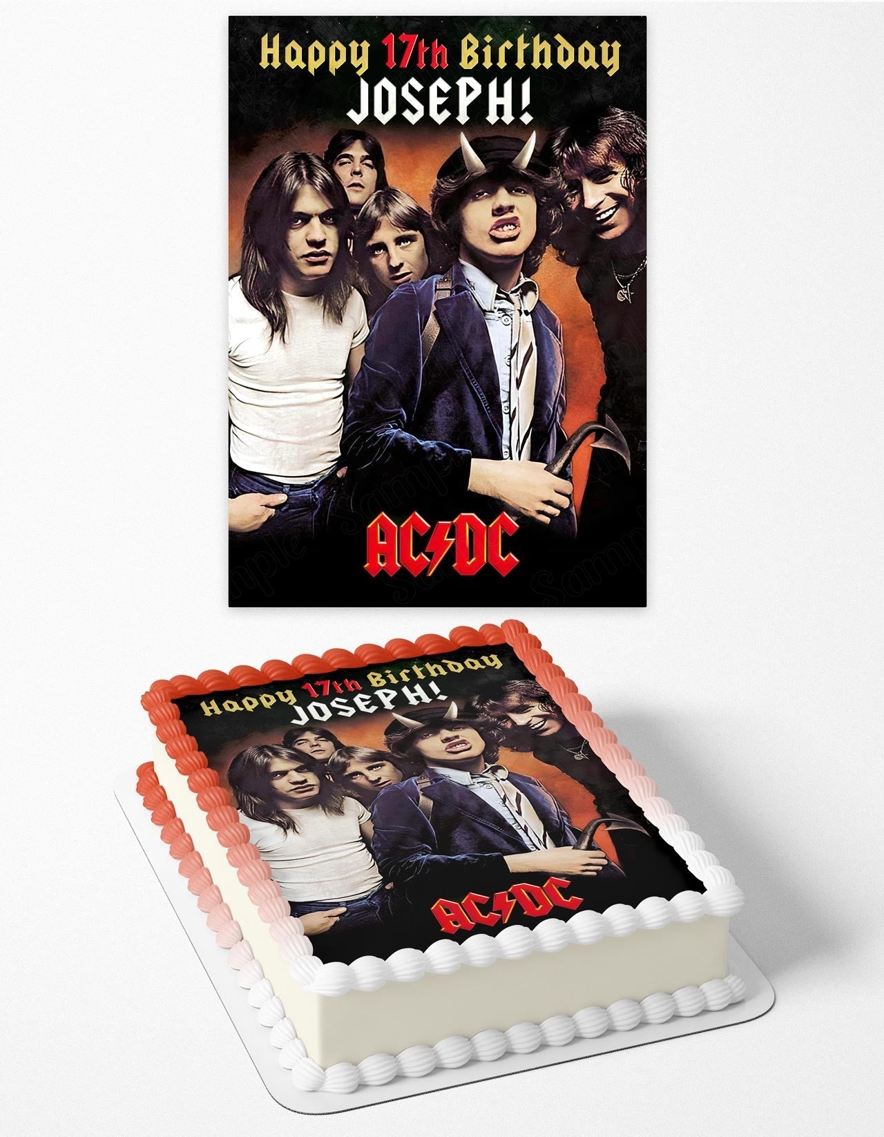 ACDC Rock Band ARB Edible Cake Topper