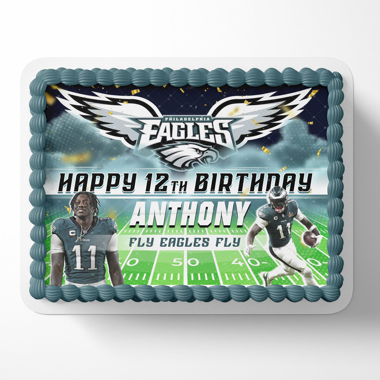 AJ Brown Philadelphia Eagles Edible Cake Topper