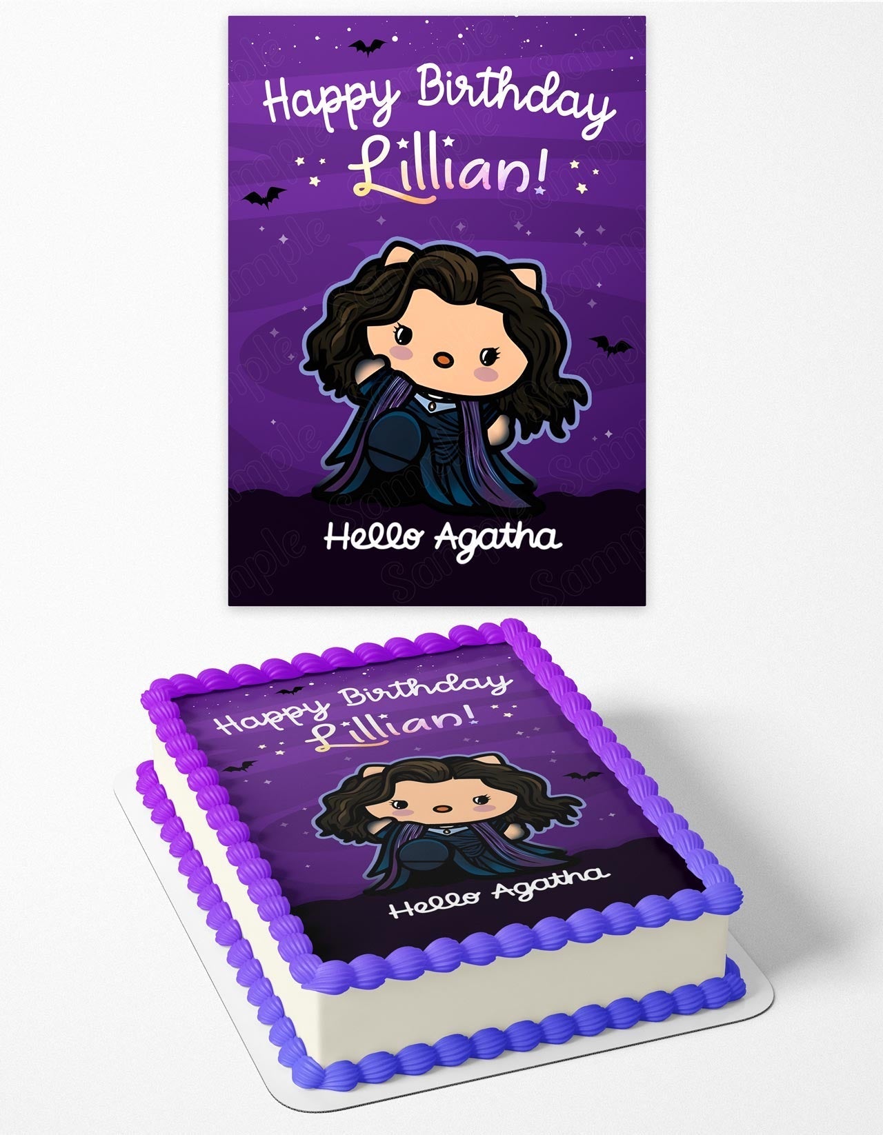 Agatha All Along Kitties Kids Girls Hello Pt Edible Cake Topper