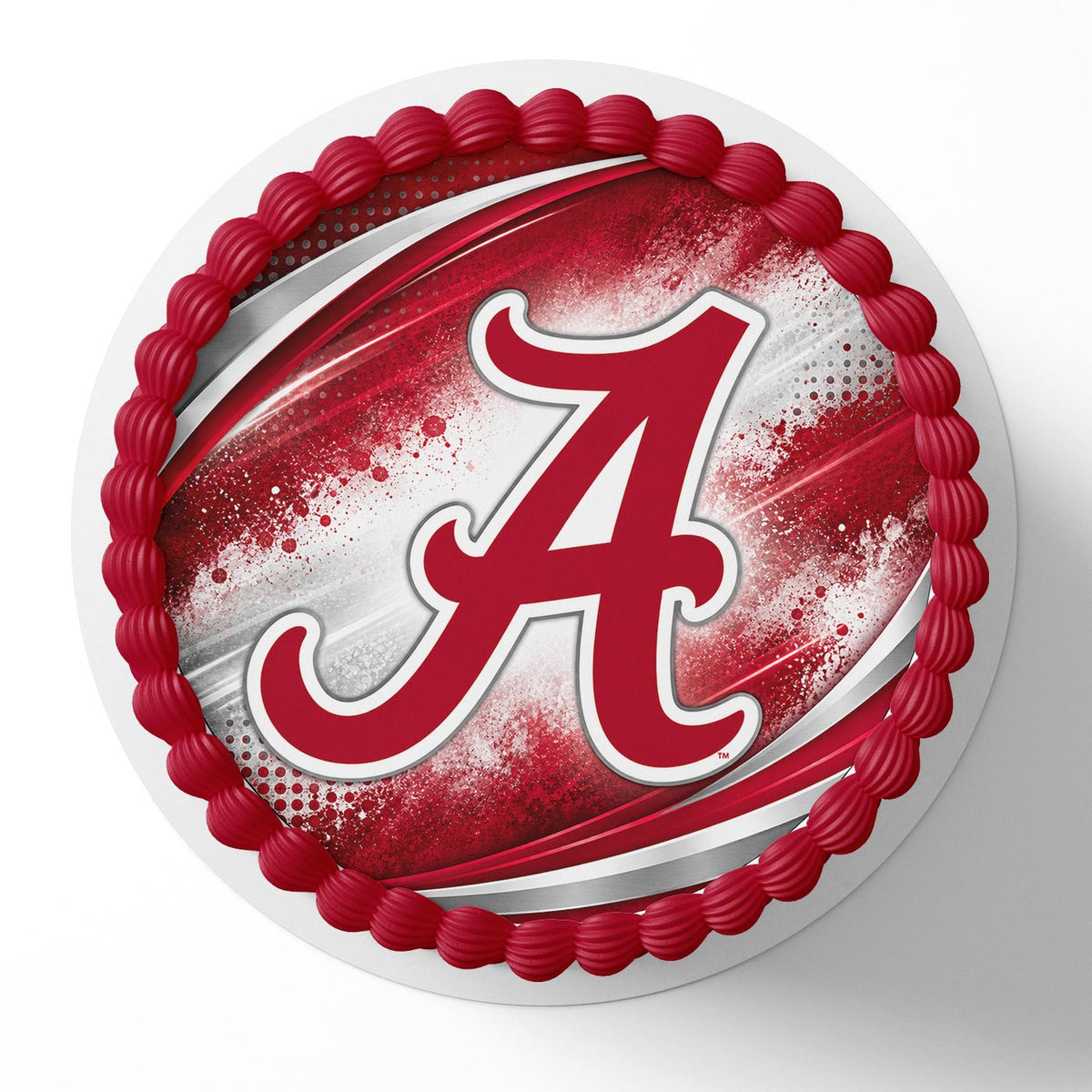 Alabama Crimson Tide Edible Cake Topper | Birthday Cake Decoration | Photo Cake Image | Custom Edible Cake Topper