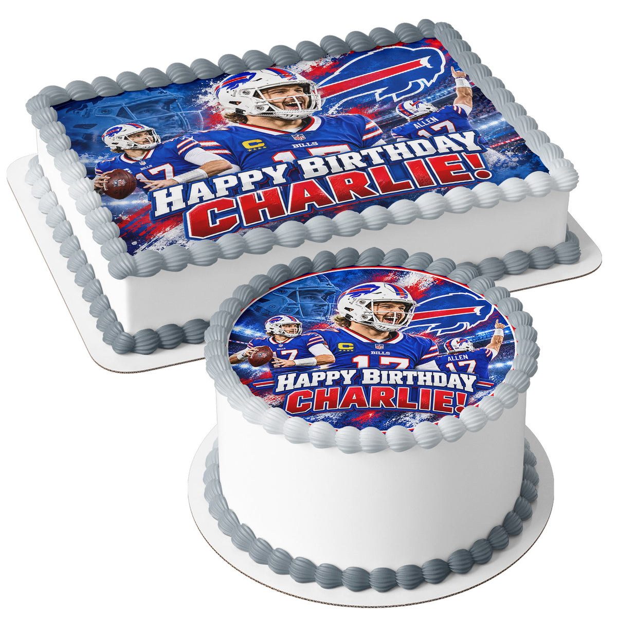 Josh Allen Football Player Vikings Edible Cake Topper | Birthday Cake Decoration | Photo Cake Image | Custom Edible Cake Topper