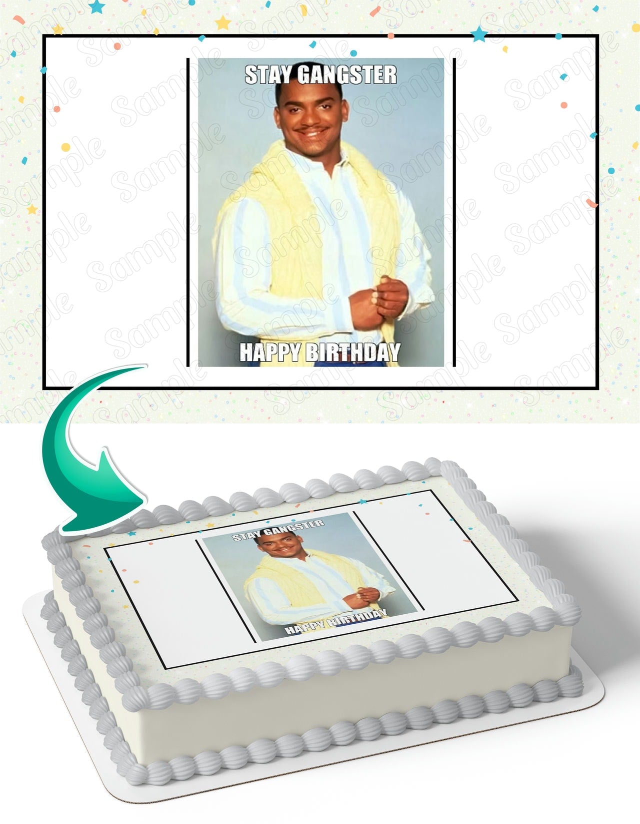 Alfonso Ribeiro Meme Edible Cake Topper