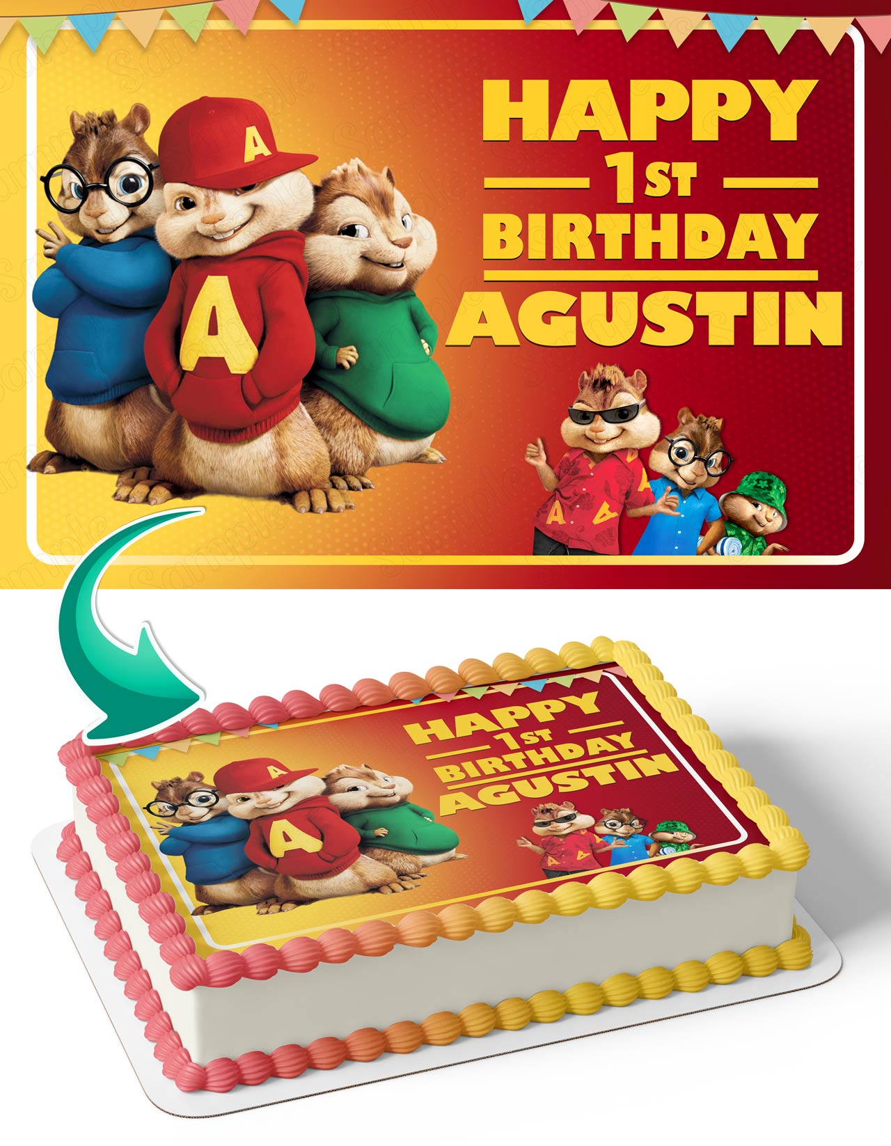 Alvin and the Chipmunks AT Edible Cake Topper