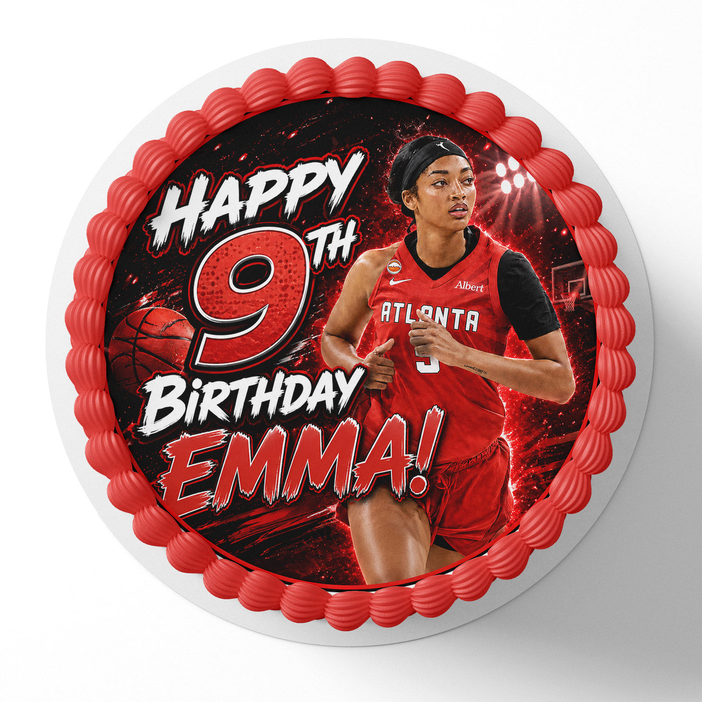 Angel Reese Basketball Girls Birthday Custom Edible Cake Image Topper Decoration Icing Sheet