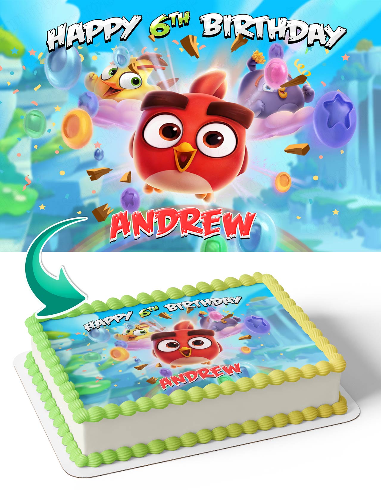Angry Birds Baby AB Edible Cake Topper