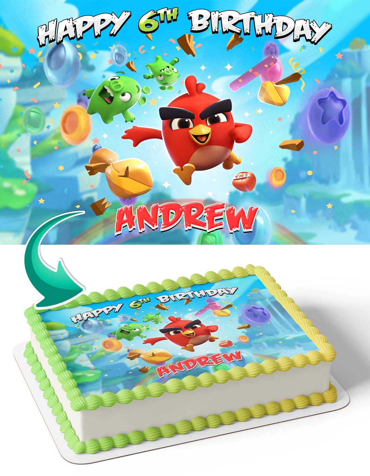 Angry Birds Kids AB Edible Cake Topper