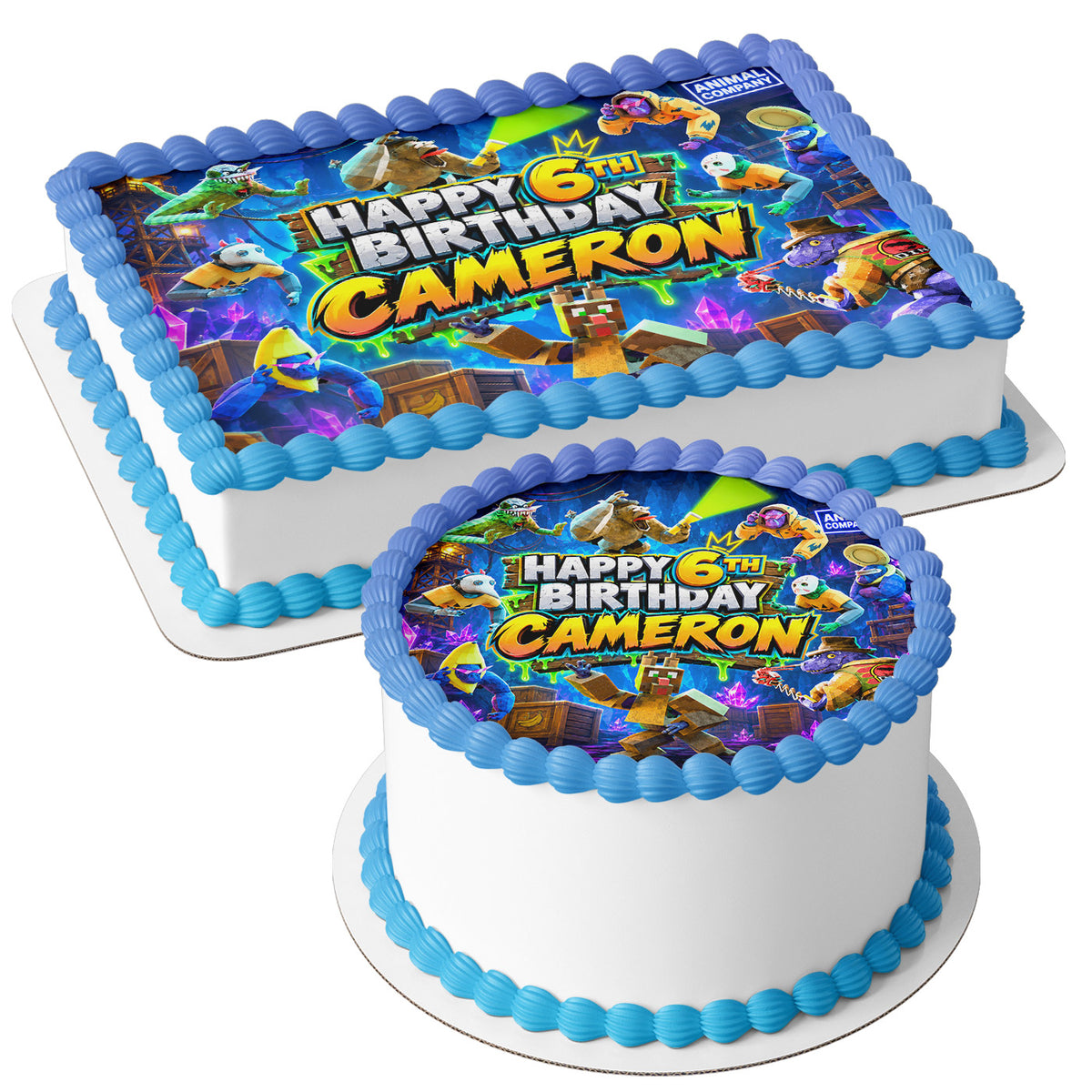 Animal Company Game VR Edible Cake Topper | Birthday Cake Decoration | Photo Cake Image