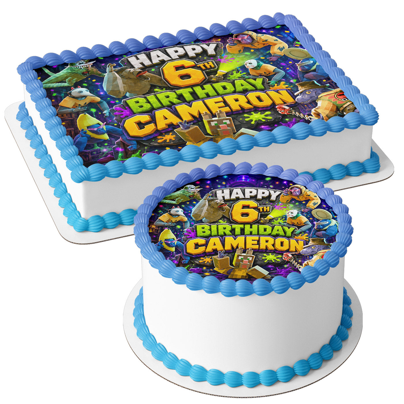Animal Company VR Edible Cake Topper | Birthday Cake Decoration | Photo Cake Image