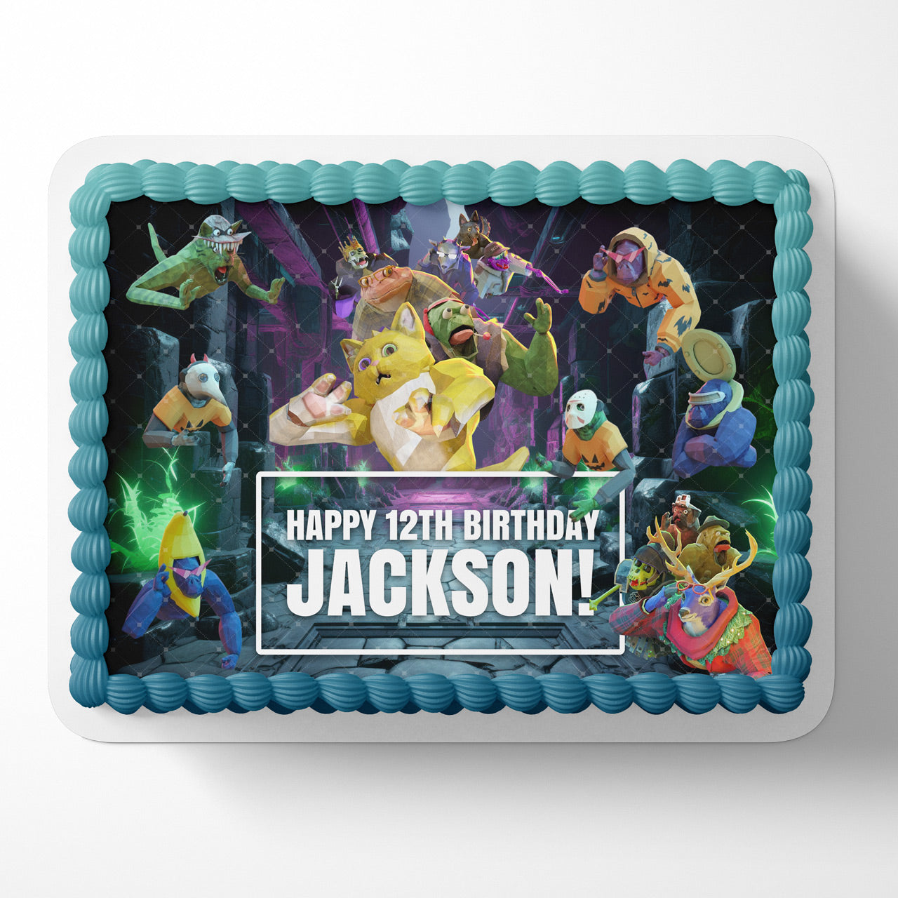 Animal Company Virtual Gamers Kids Fun Edible Cake Topper
