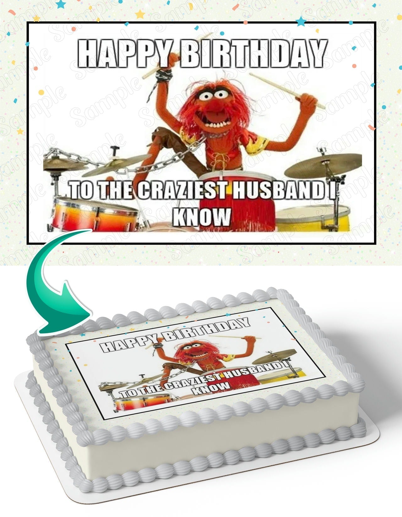 Animal Muppet Meme Edible Cake Topper