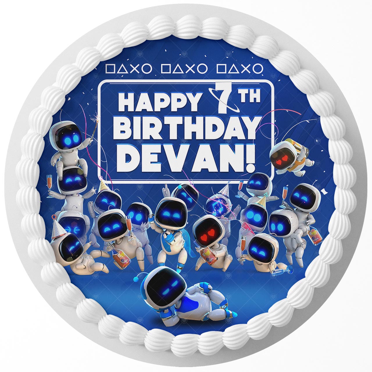Astros PS Kids Captain Game Round – Icing Sheet Birthday - Personalized Edible Cake Topper | Custom Icing Sheet | Birthday Cake Decoration