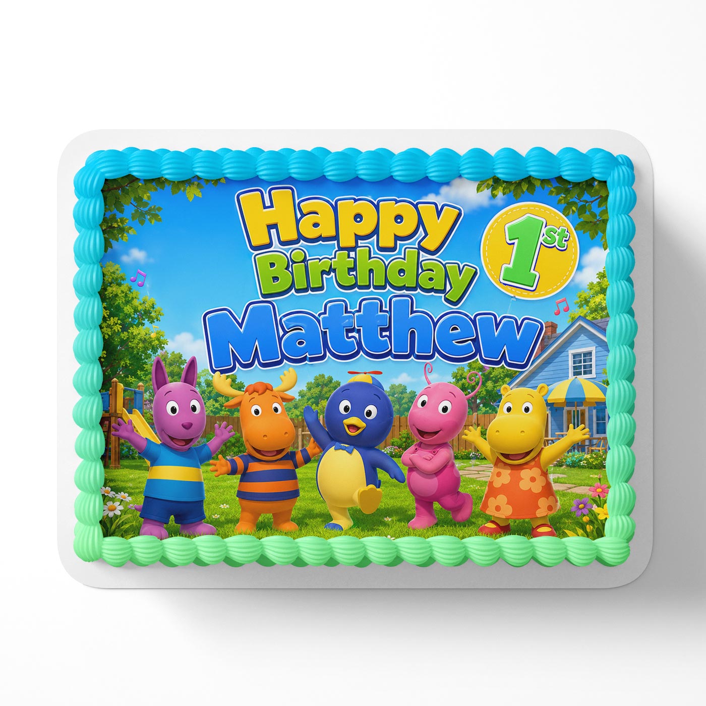 Backyardigans Kids Fun Edible Cake Topper | Birthday Cake Decoration | Photo Cake Image