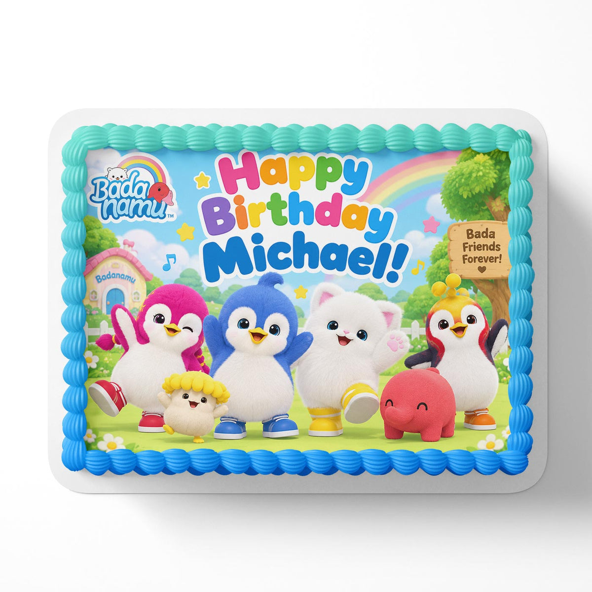 Badanamu Kids Edible Cake Topper | Birthday Cake Decoration | Photo Cake Image | Custom Edible Cake Topper