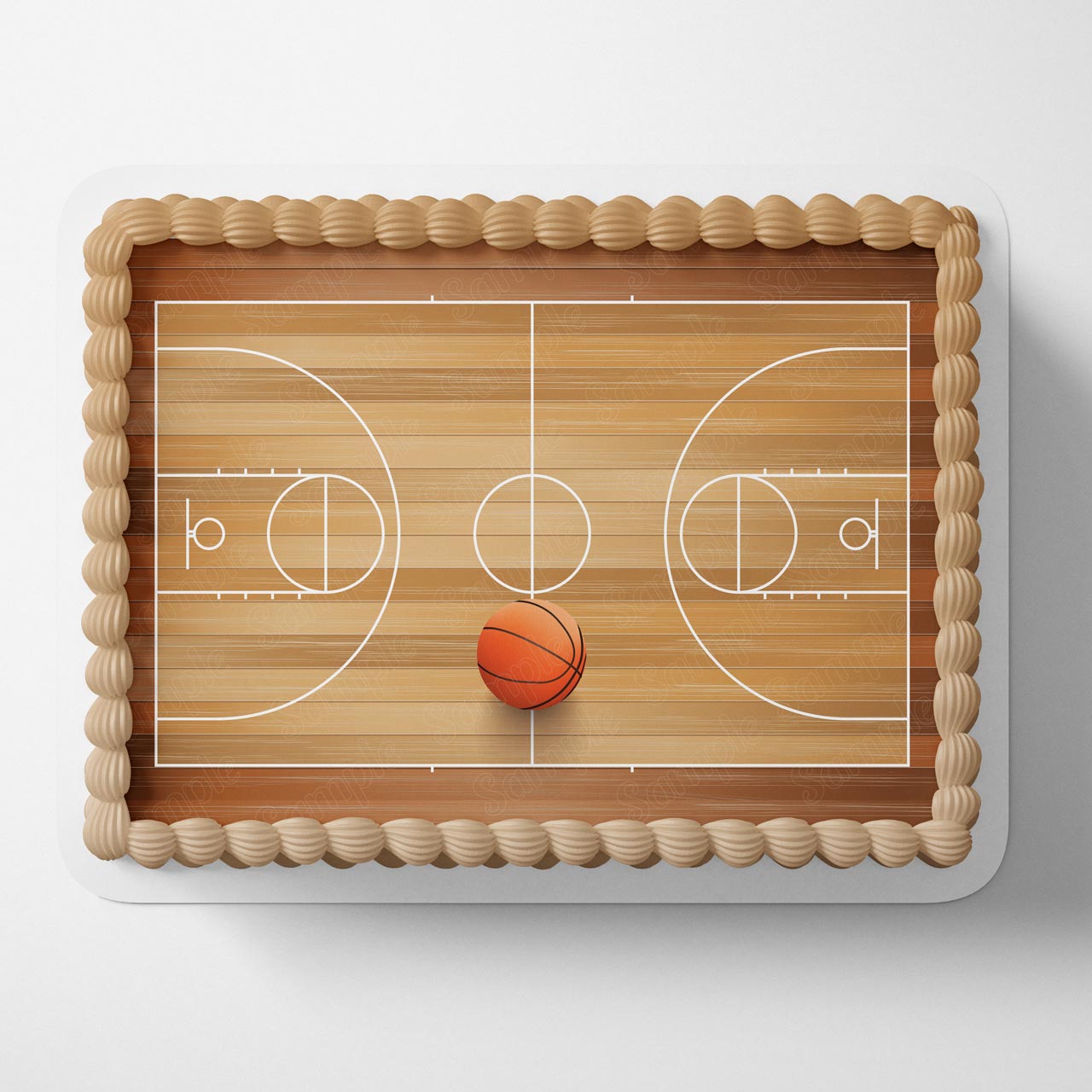 Basketball Court Field Arena Background Edible Cake Topper