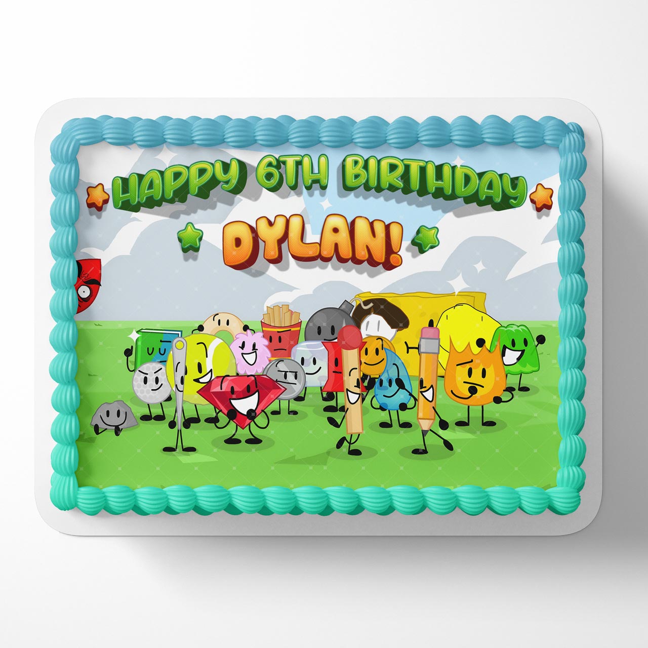 Battle for Dream Island Again Edible Cake Topper