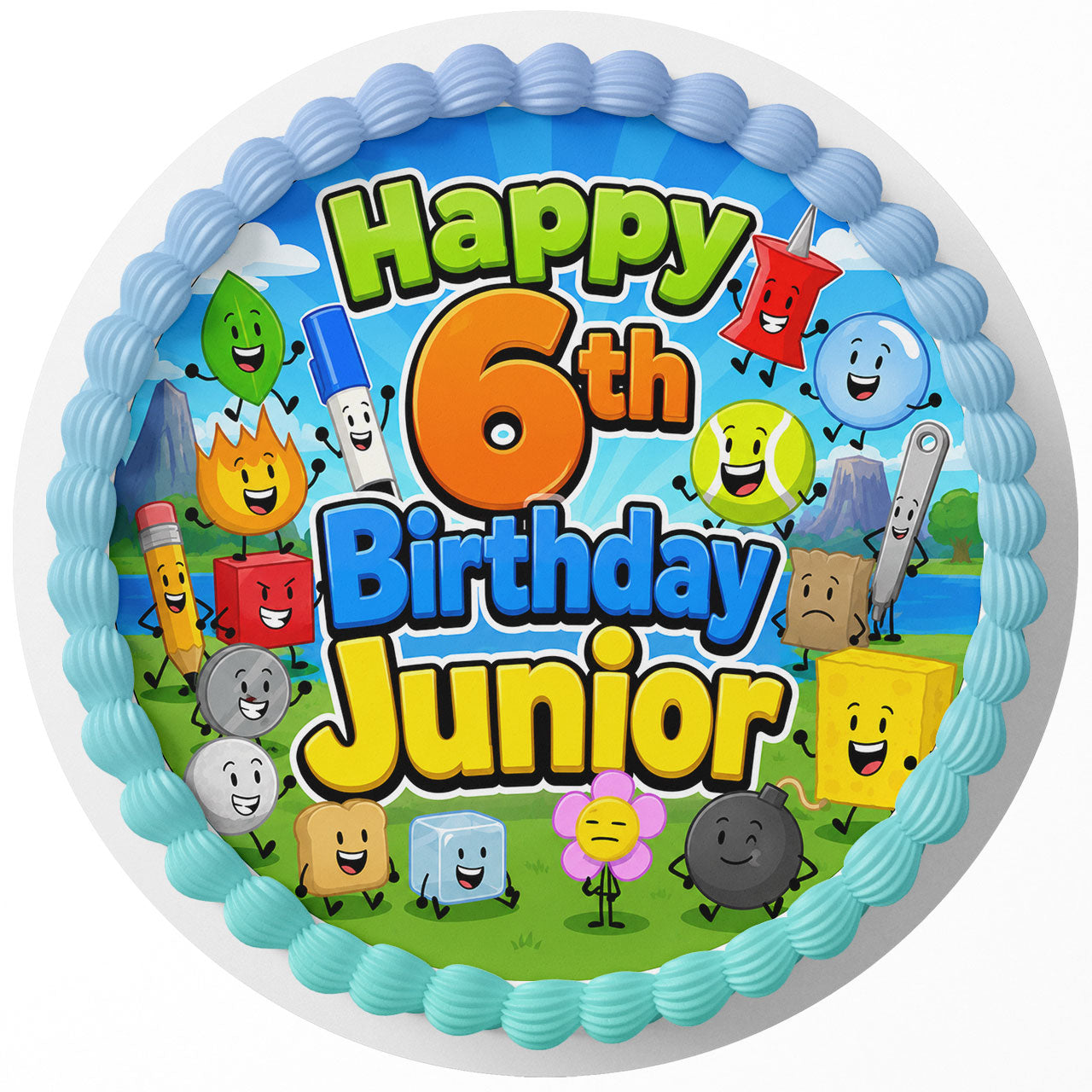 Battle for Dream Island ﻿Custom Edible Cake Image - Edible Cake Topper Birthday Cake Decoration