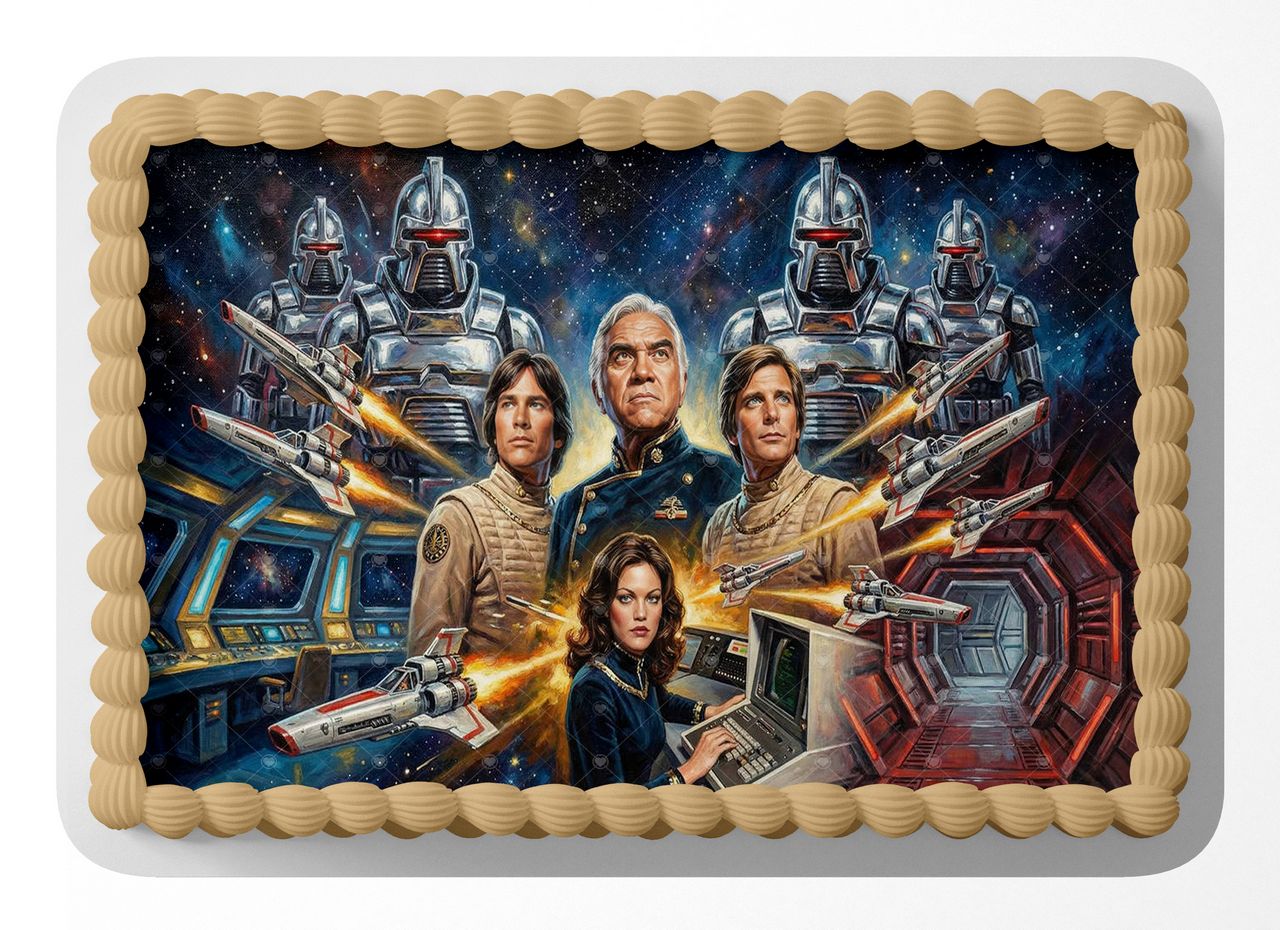 Battlestar Galactica Classic TV Series edible cake topper