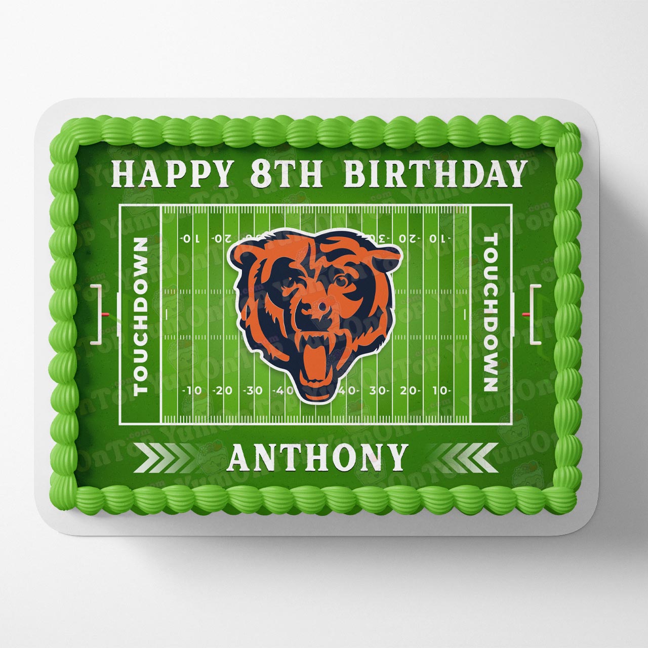 Bears Football American Fans Edible Cake Topper