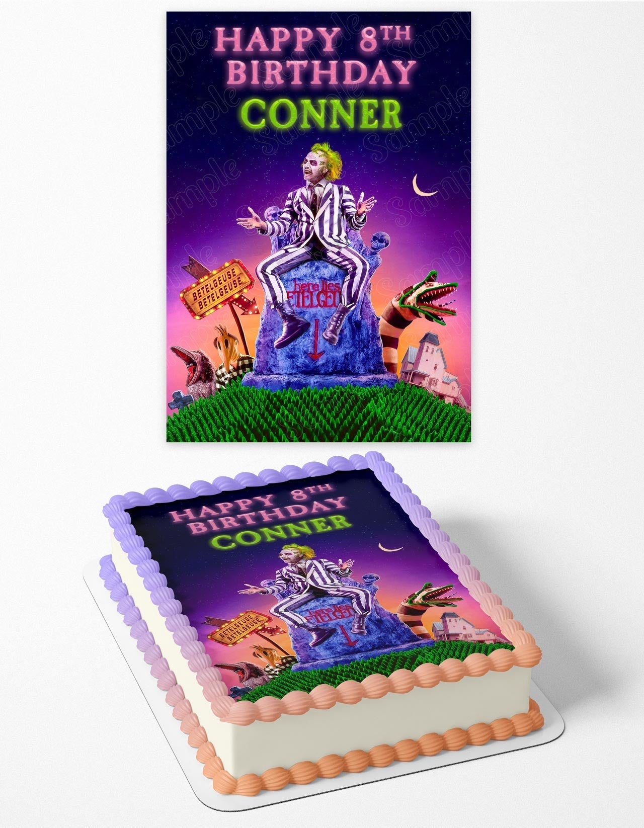 Beetlejuice Movie Themed Edible Cake Topper