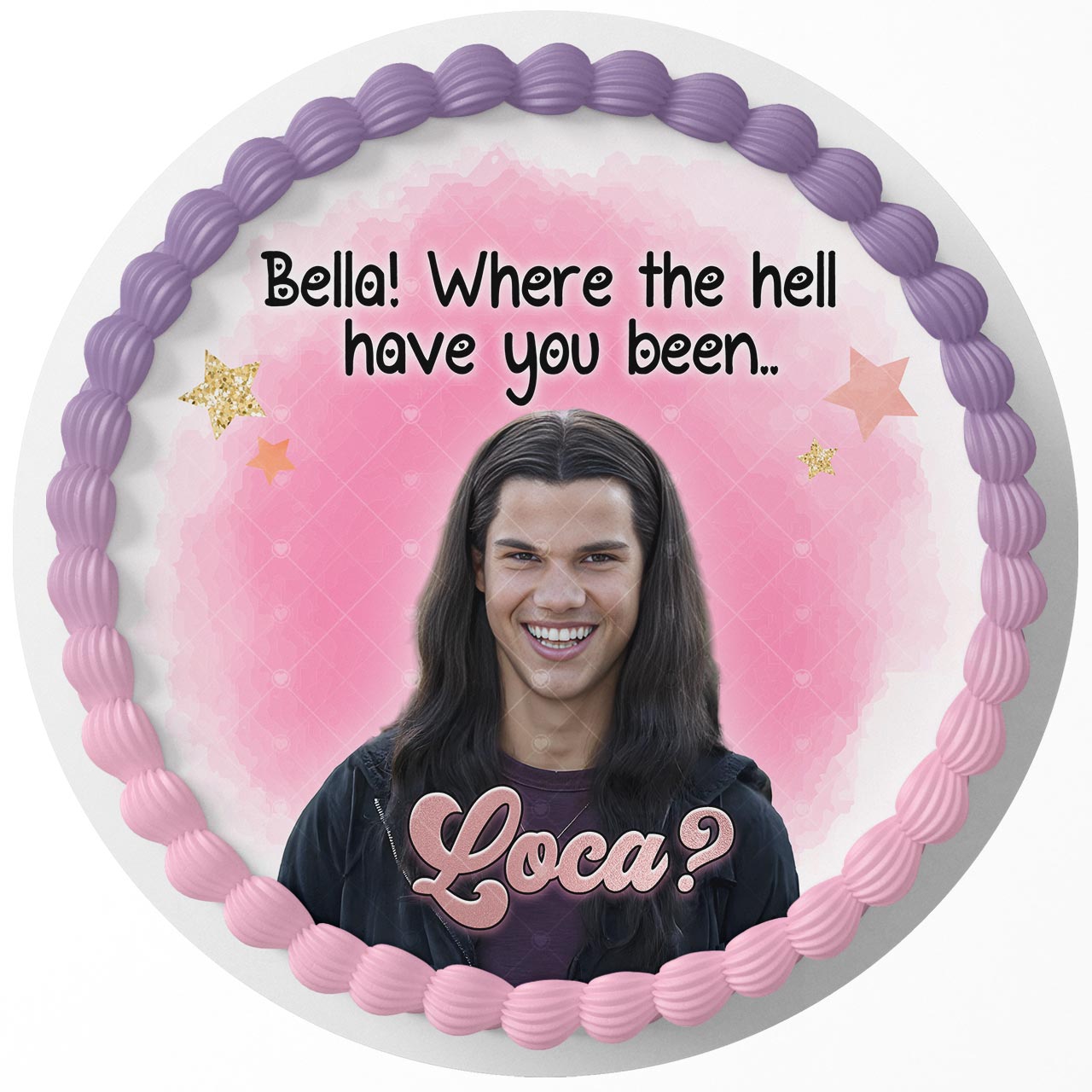 Bella Where Hell You Been Loca PK Round – Icing Sheet Birthday - Personalized Edible Cake Topper | Custom Icing Sheet | Birthday Cake Decoration