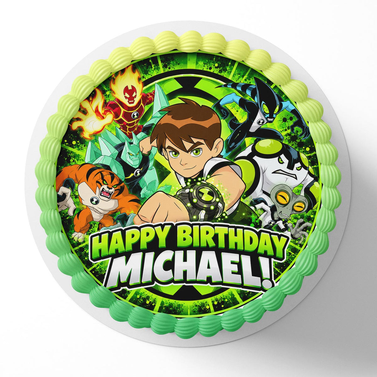 Ben 10 Edible Cake Topper | Birthday Cake Decoration | Photo Cake Image