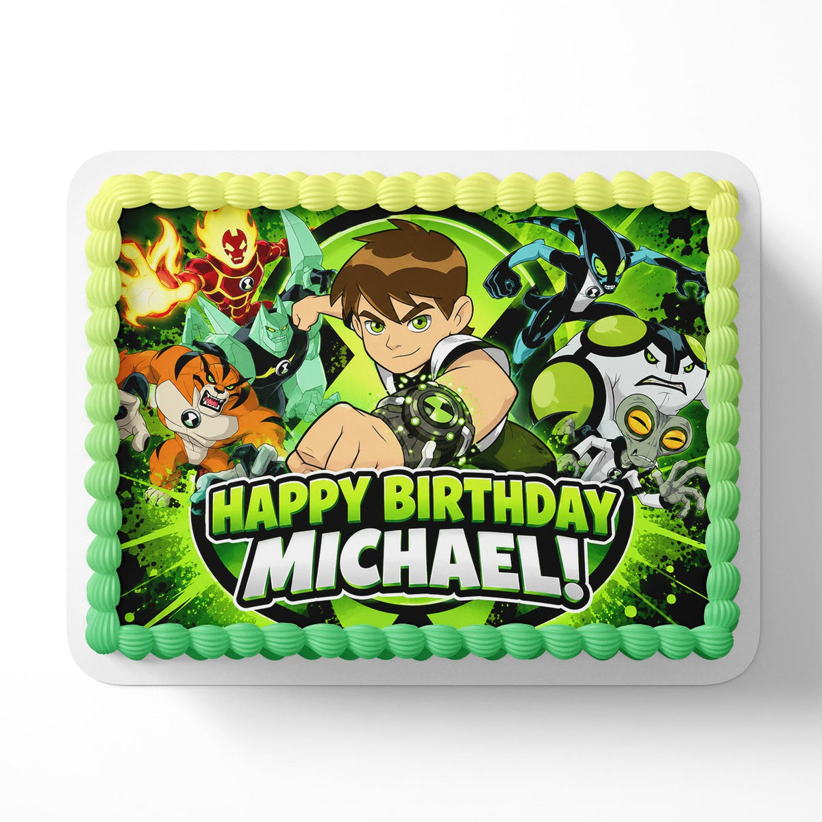 Ben 10 Edible Cake Topper | Birthday Cake Decoration | Photo Cake Image