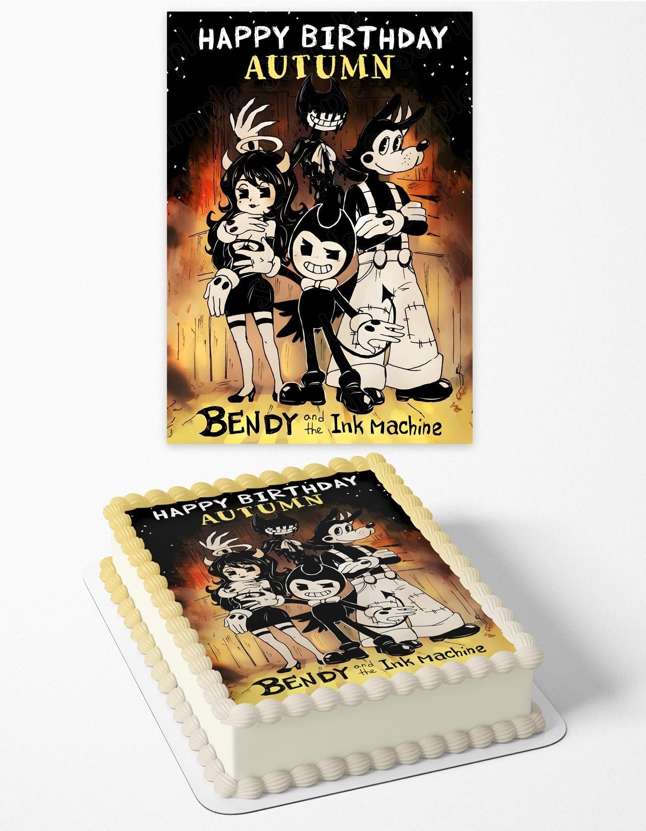 Bendy and the Ink Machine PP Edible Cake Topper