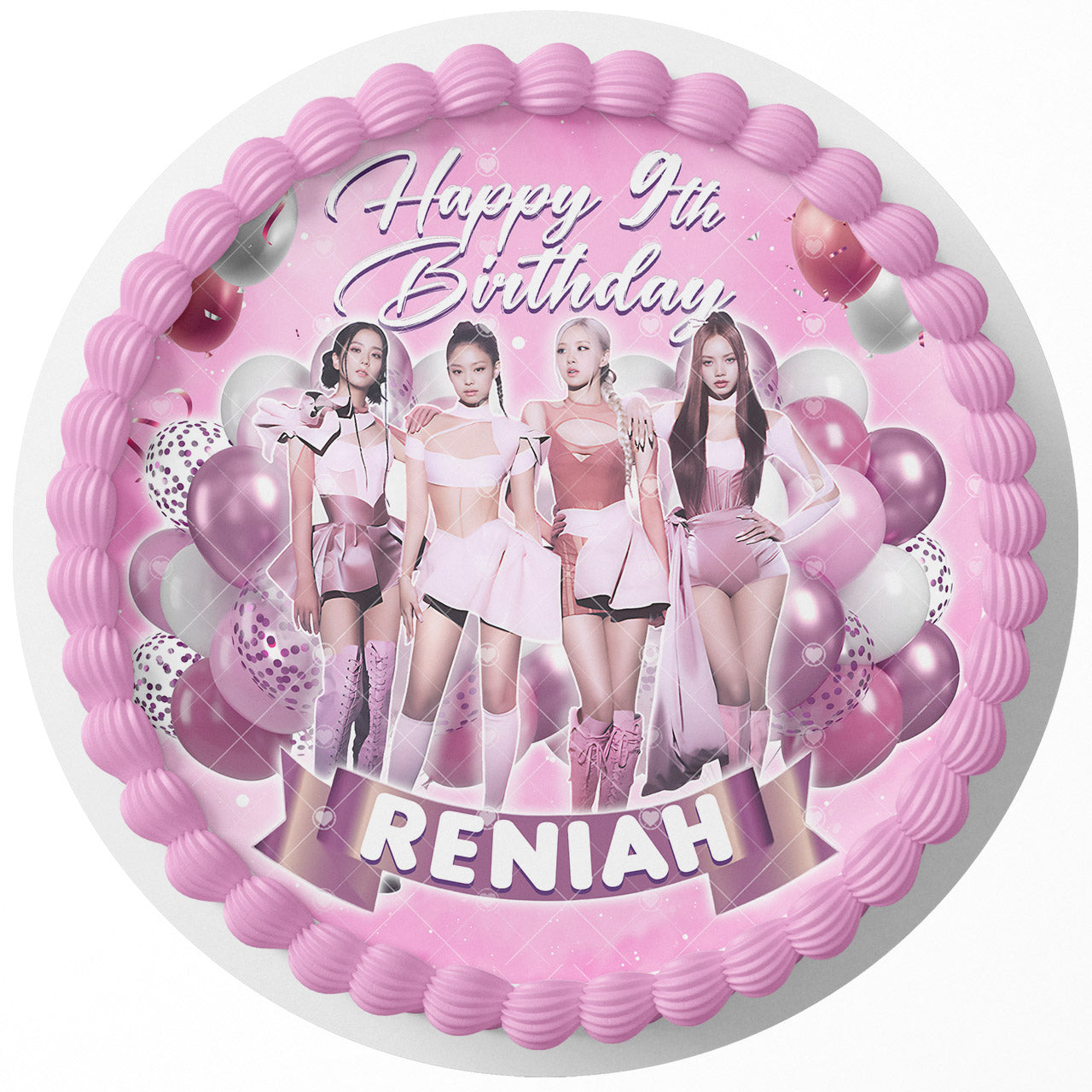 Blackpink BPR Round – Icing Sheet Birthday - Personalized Edible Cake Topper | Custom Icing Sheet | Birthday Cake Decoration | Photo Cake Image