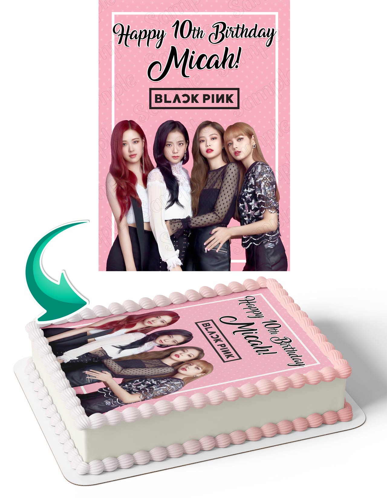 Blackpink Girl Group KPop Edible Cake Topper