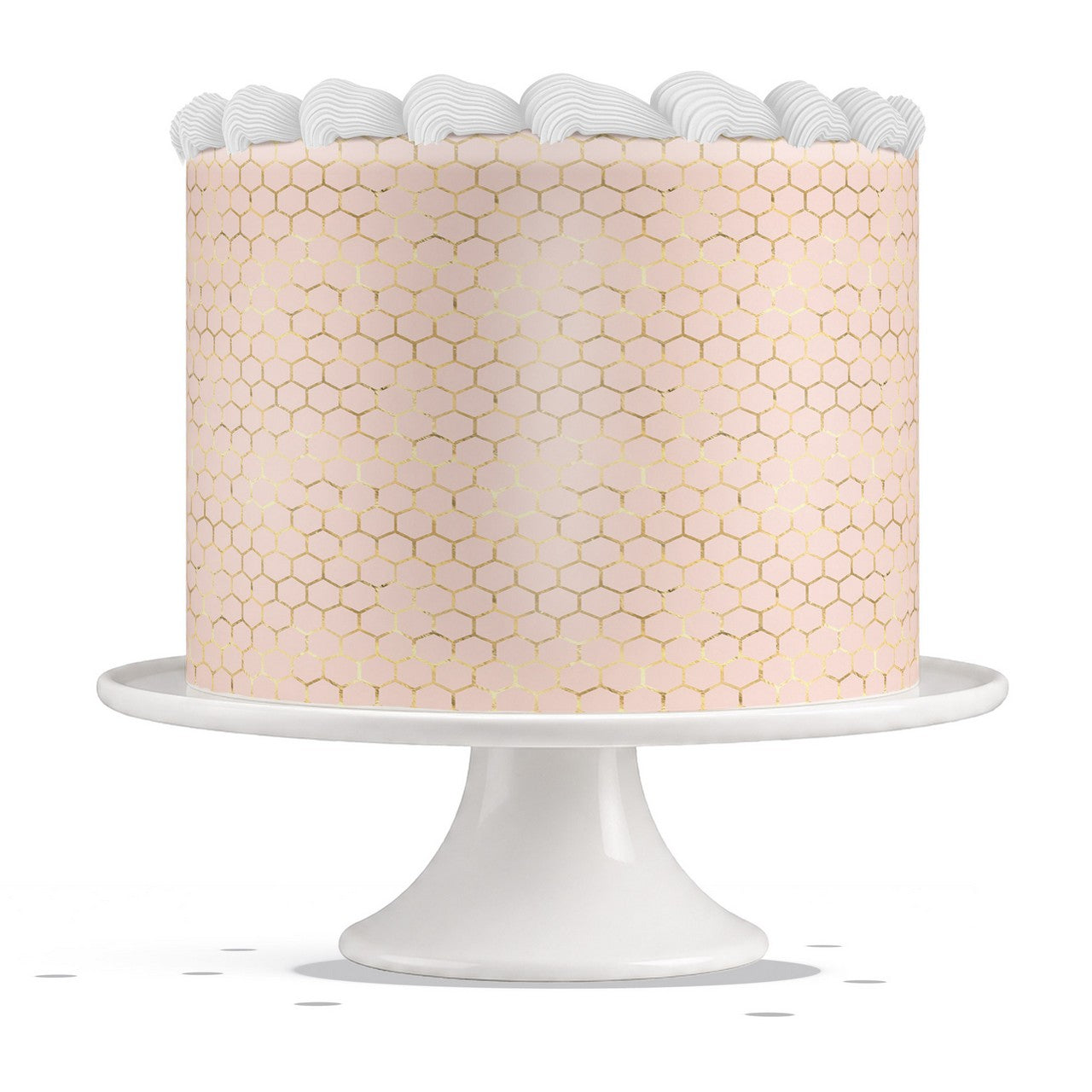 Blush Honeycomb edible cake wrap strip icing sheet